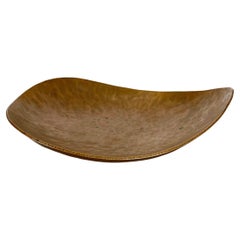 Organic Leaf Copper Plate Desk Element Auböck Hagenauer Era, Austria, 1950s