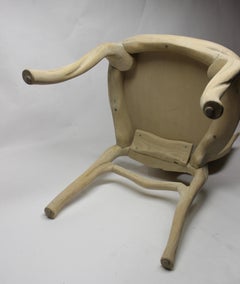 Organic Leaf Shape Wood Chair by Bartolozzi and Maioli