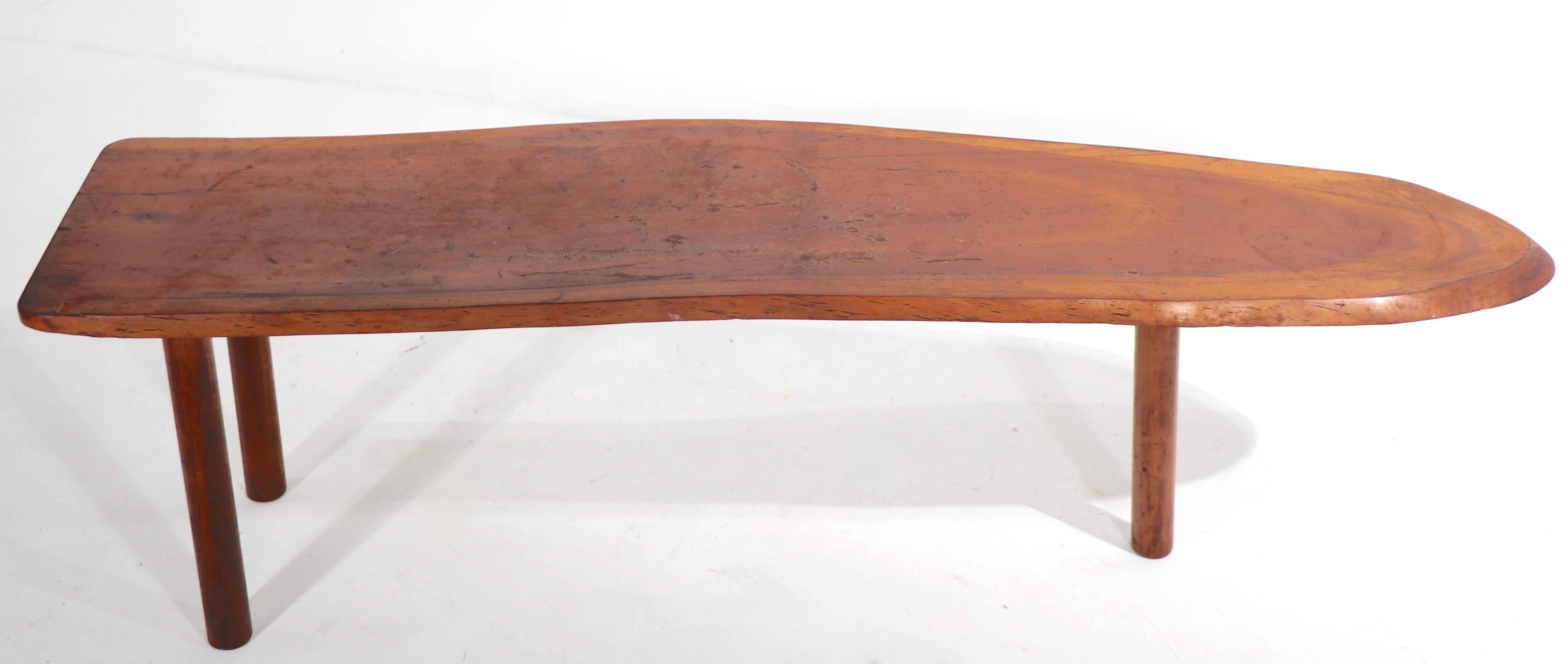 Mid-Century Modern Organic Live Edge Coffee Table after Nakashima, Sheldon