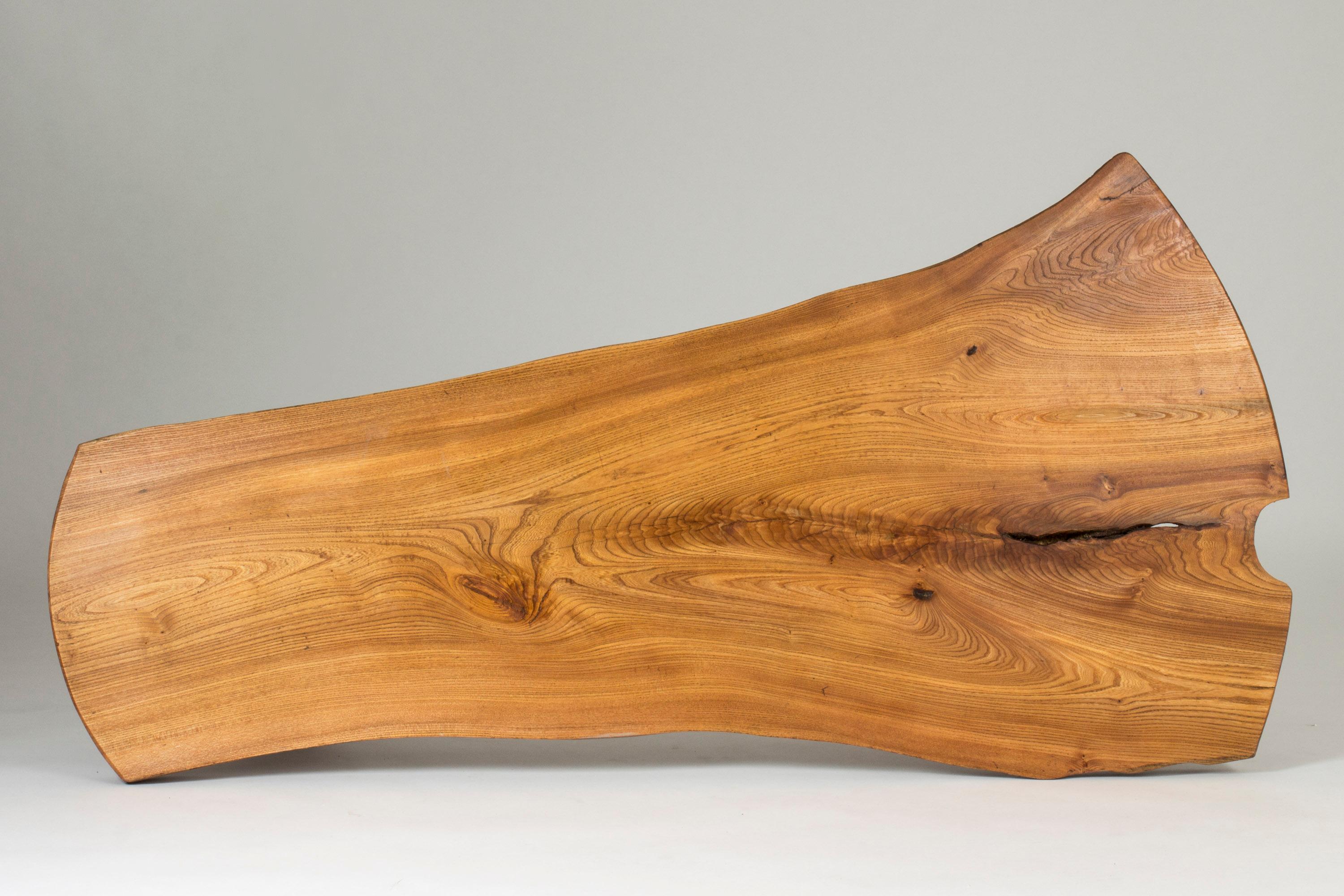 Organic Live Edge Elm Coffee Table by Carl-Axel Beijbom for Simmlingegården In Good Condition In Stockholm, SE