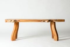 Table basse en orme organique Live Edge de Carl-Axel Beijbom, Suède, 1967