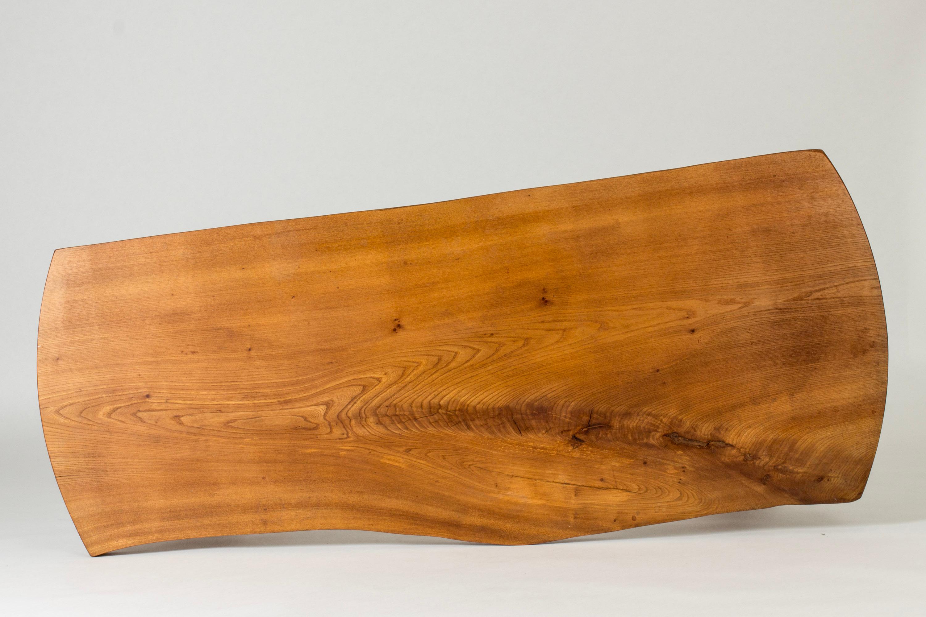 Organic Live Edge Elm Coffee Table by Peter Beijbom, Sweden, 1981 In Good Condition For Sale In Stockholm, SE
