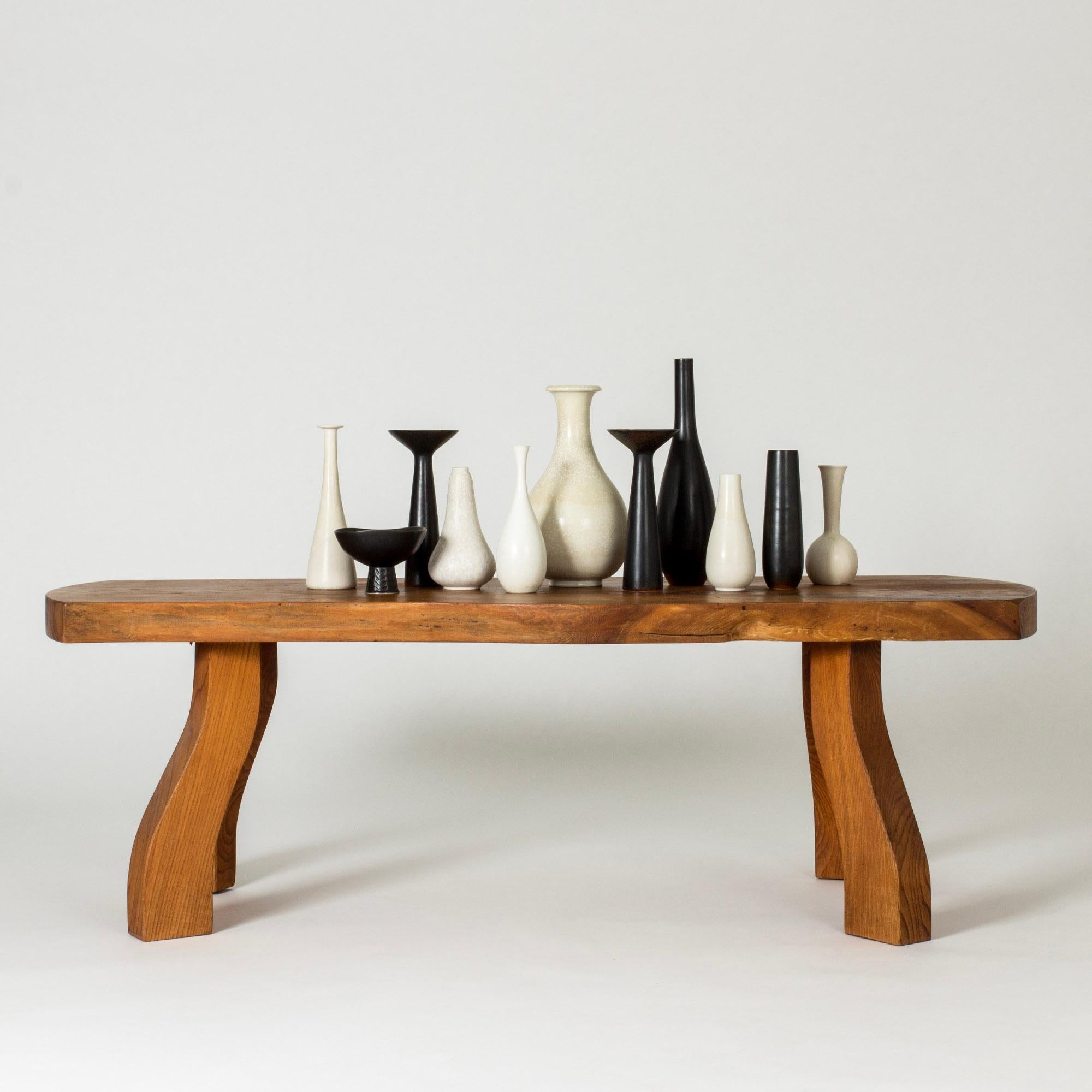 Organic Live Edge Elm Coffee Table by Peter Beijbom, Sweden, 1981 For Sale 1