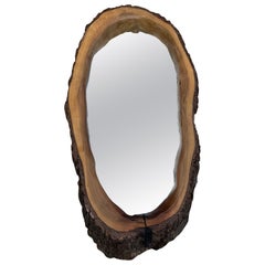 Organic Live Edge Oblong Wood Mirror
