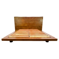 Organic Live Edge Slab Kopfteil Queen Plattform Bett