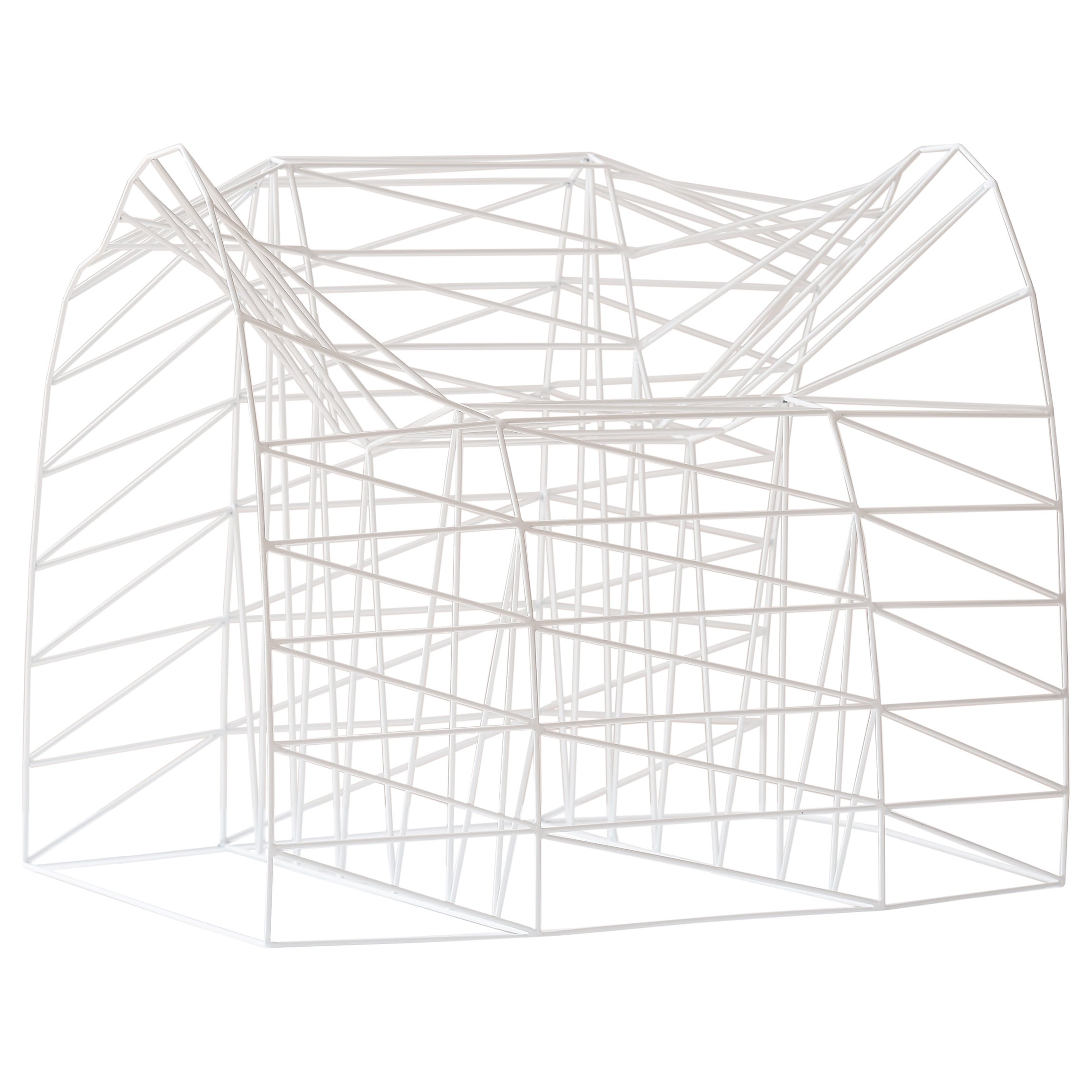 Sedia Organic Loop Wireframe in acciaio inox verniciato a polvere di Julian Mayor