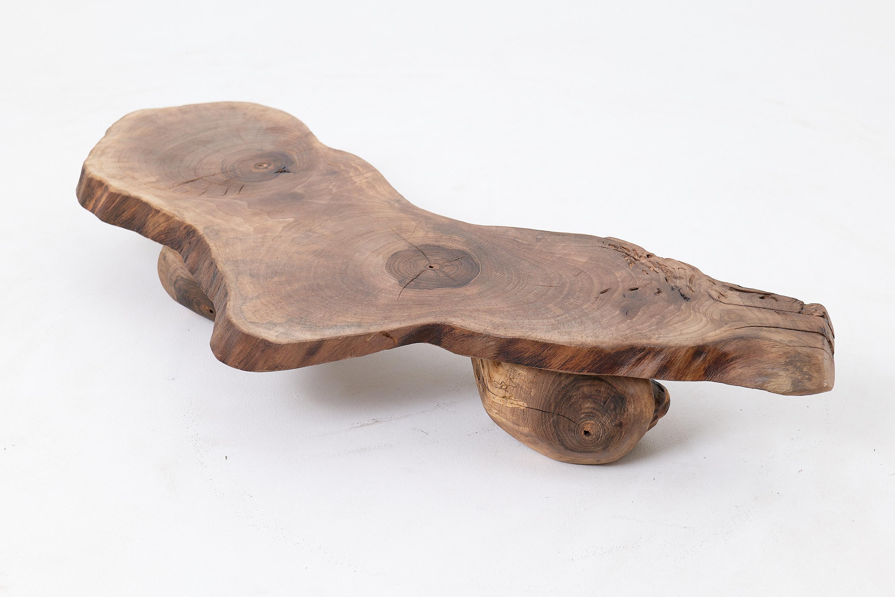 Organic, Low-Profile, Live-Edge, Side Table, Walnut, Handmade By Logniture In New Condition For Sale In Stara Gradiška, HR