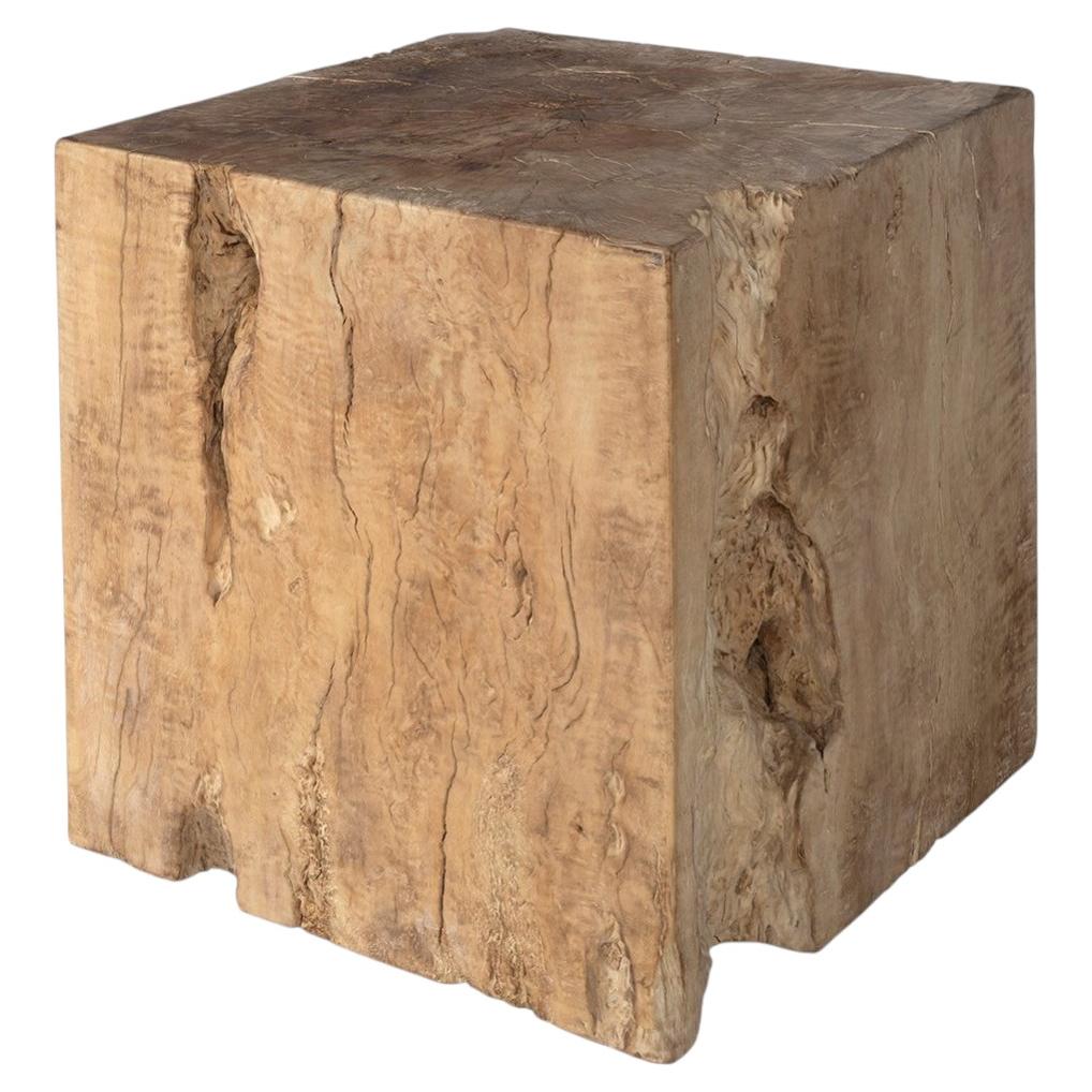 Table d'appoint en bloc de litchi bio