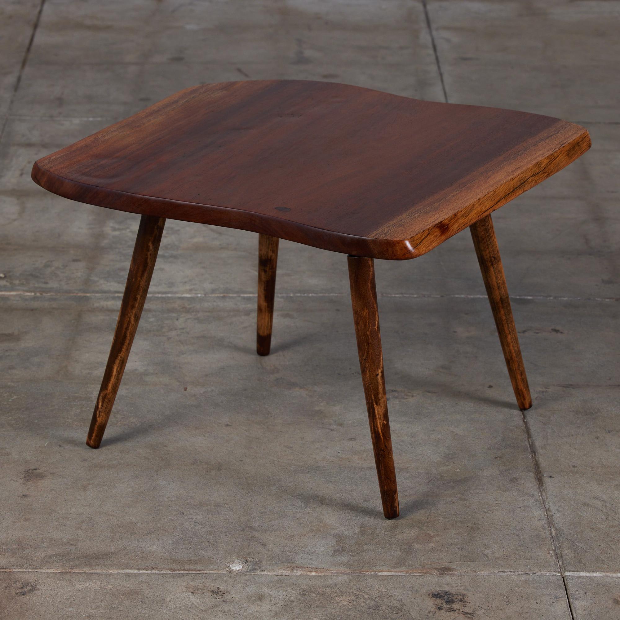 Organic Mahogany Side Table by Roy Sheldon In Excellent Condition In Los Angeles, CA