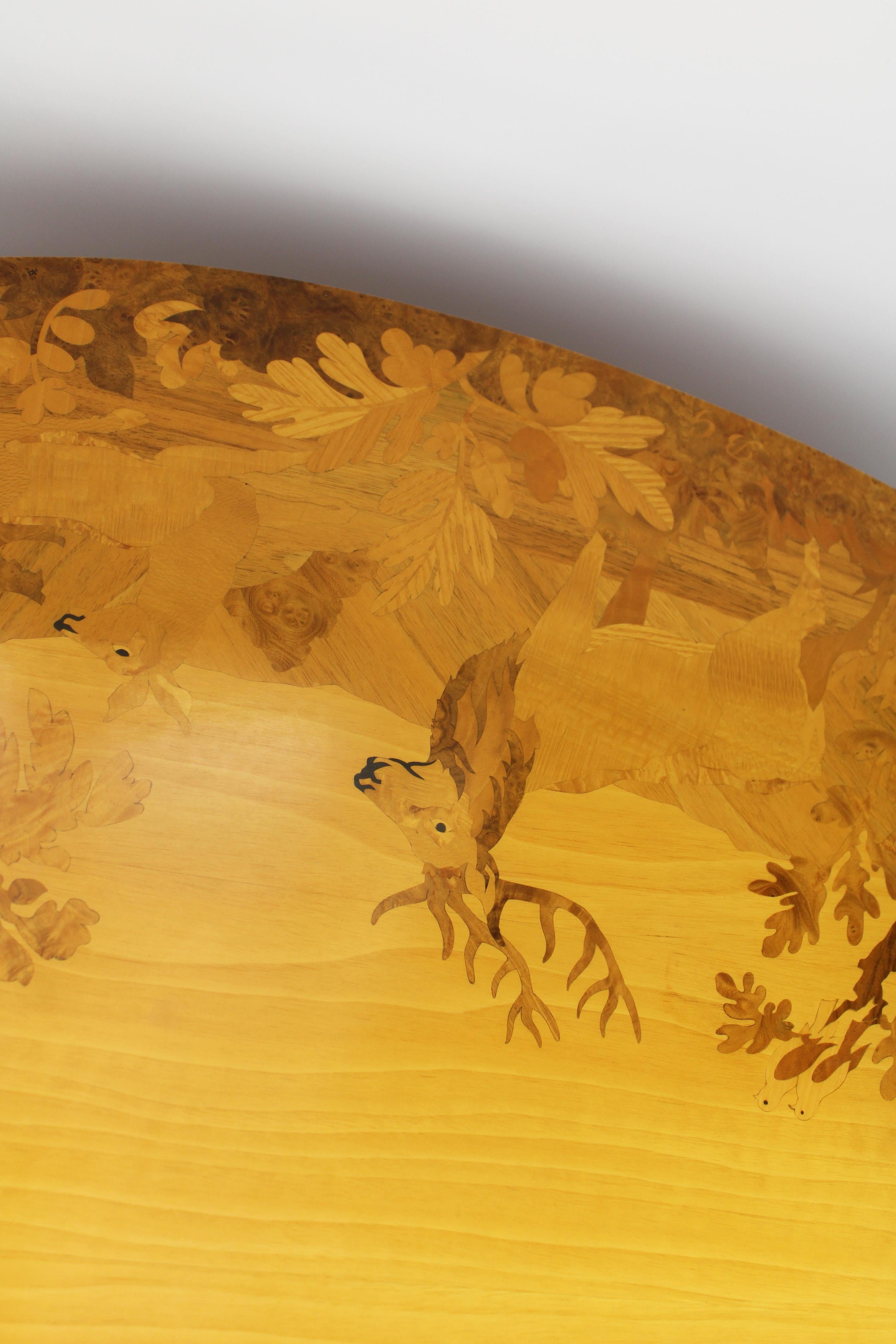 Organic Marquetry shaped coffee Table Buchschmid & Gretaux Germany 1950's In Good Condition For Sale In Antwerpen, BE