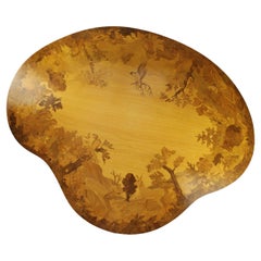 Organic Marquetry shaped coffee Table Buchschmid & Gretaux Germany 1950's