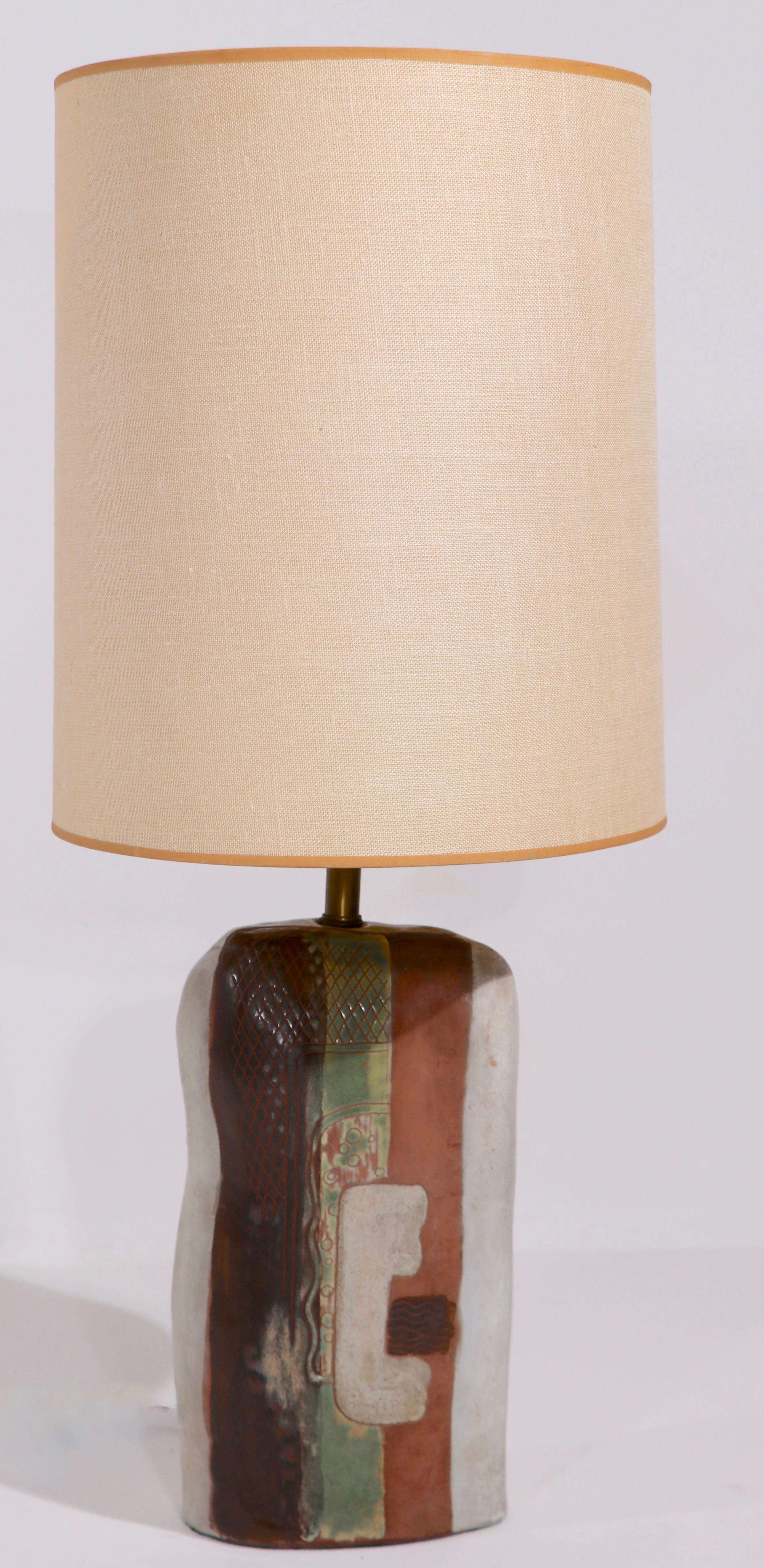 American Organic Mid Century Ceramic Table Lamp by Marianna von Allesch