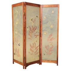 Organic Mid-Century Modern Folding Screen