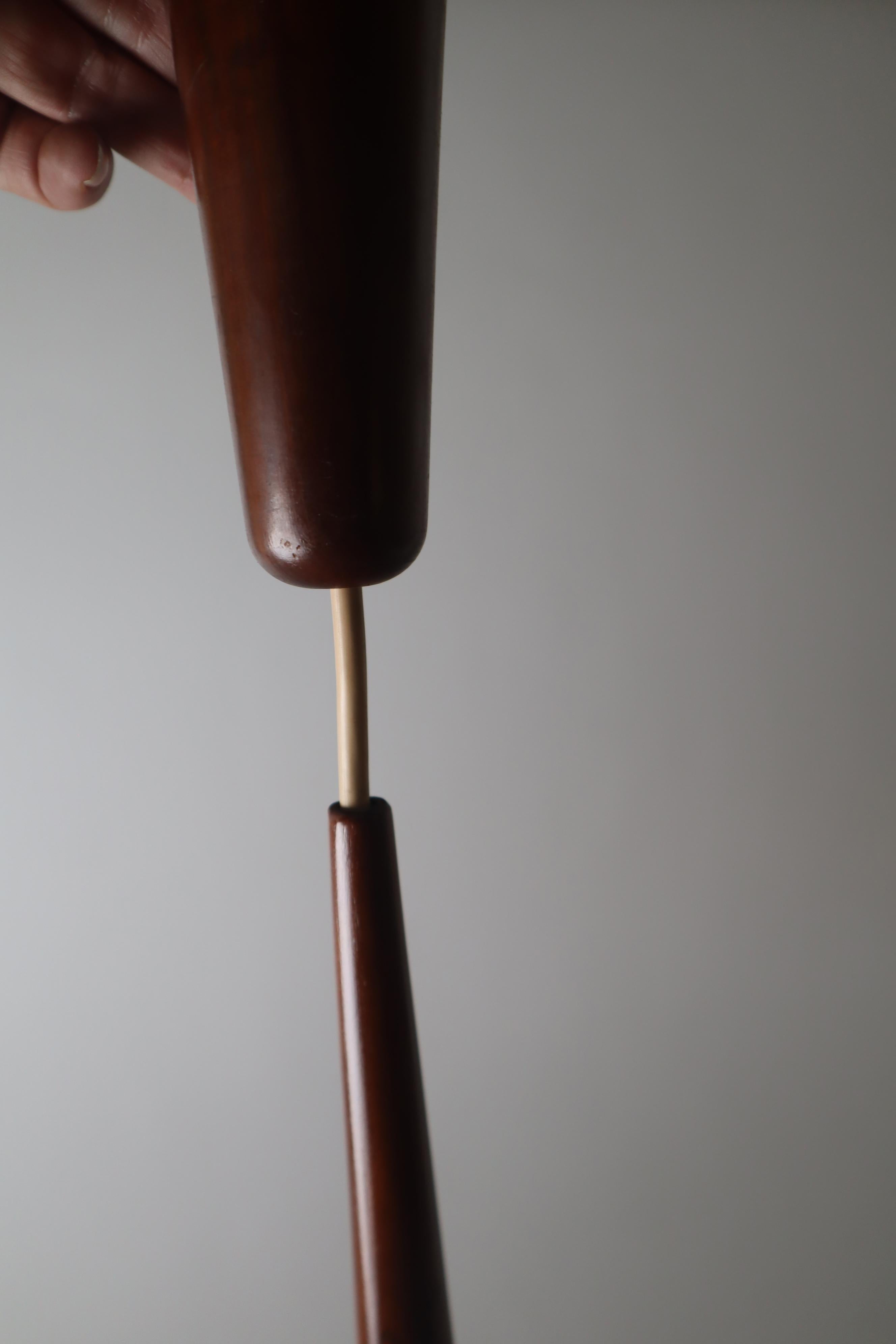 Organic Mid-Century Modern Hanging Lamp with Stained Glass Panels, Sweden 1960s For Sale 14