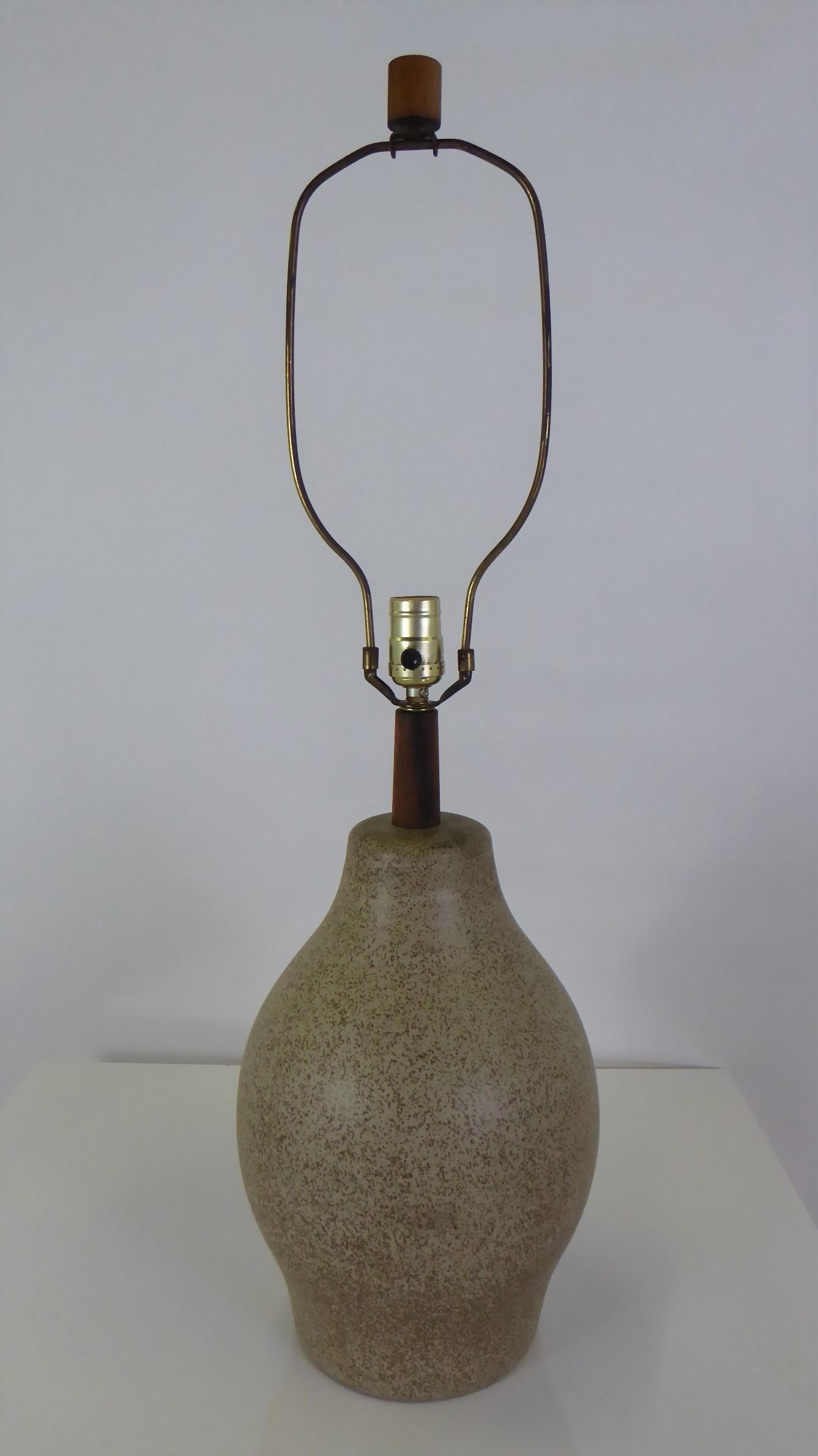 Glazed Organic Mid-Century Modern Martz Ceramic Table Lamp