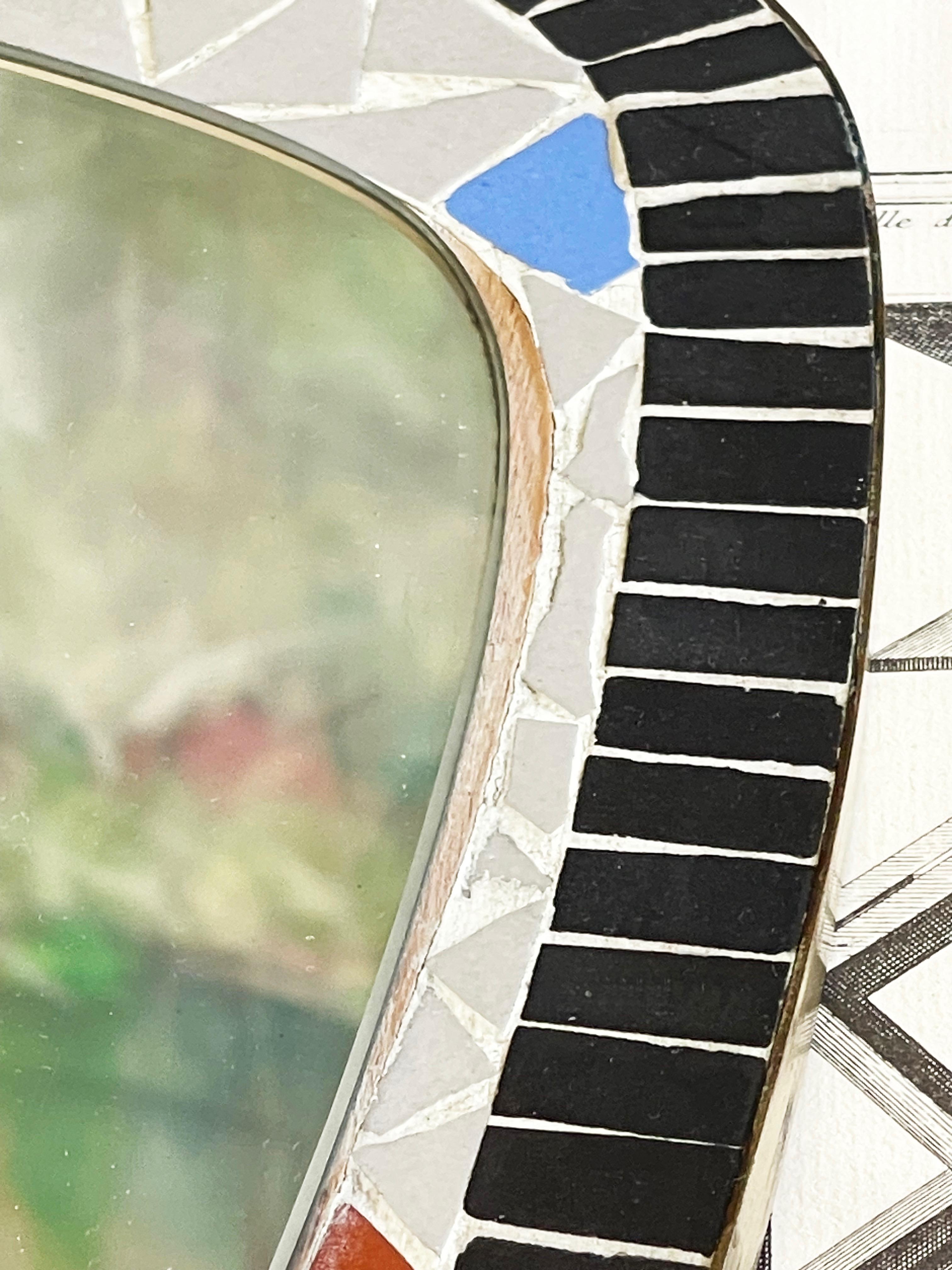 Specchio organico a mosaico di metà secolo asimmetrico anni '50-'60, Germania Ovest in vendita 1