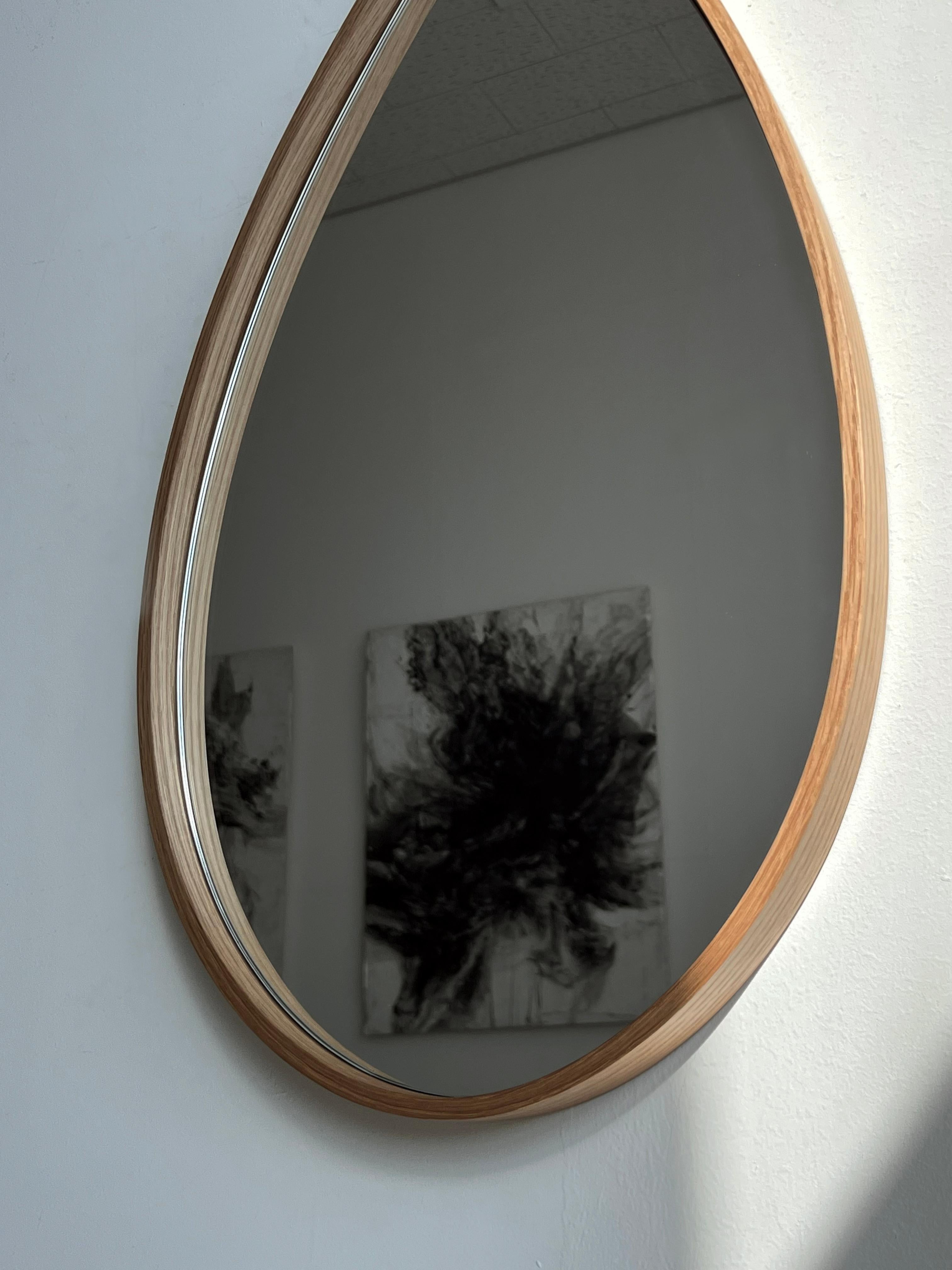 Organic Mirror, Wooden Steam-Bent Wall Mirror by Soo Joo In New Condition For Sale In New York, NY