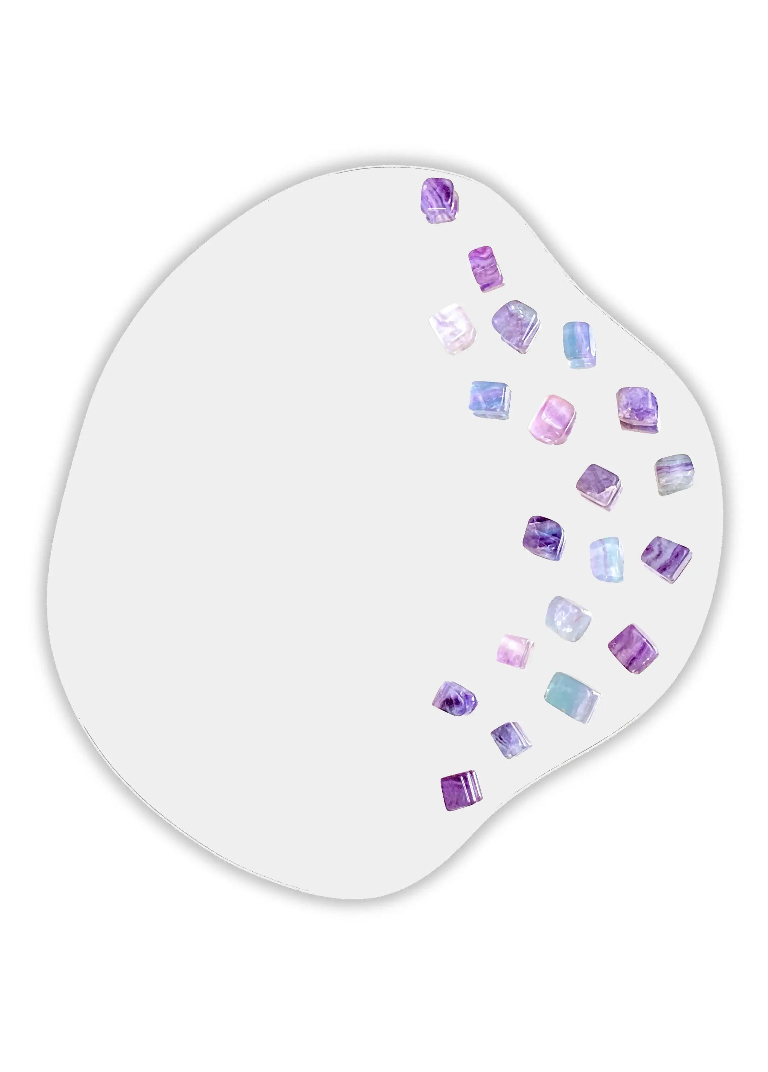 Vassoio organico a specchio ornato di fluorite
Numero di pietre: 20 Fluorite
Edizione limitata, numerata e firmata

Ogni specchio è unico, proprio come le persone che lo possiedono. Si distinguono per la disposizione imprevedibile e armoniosa di un