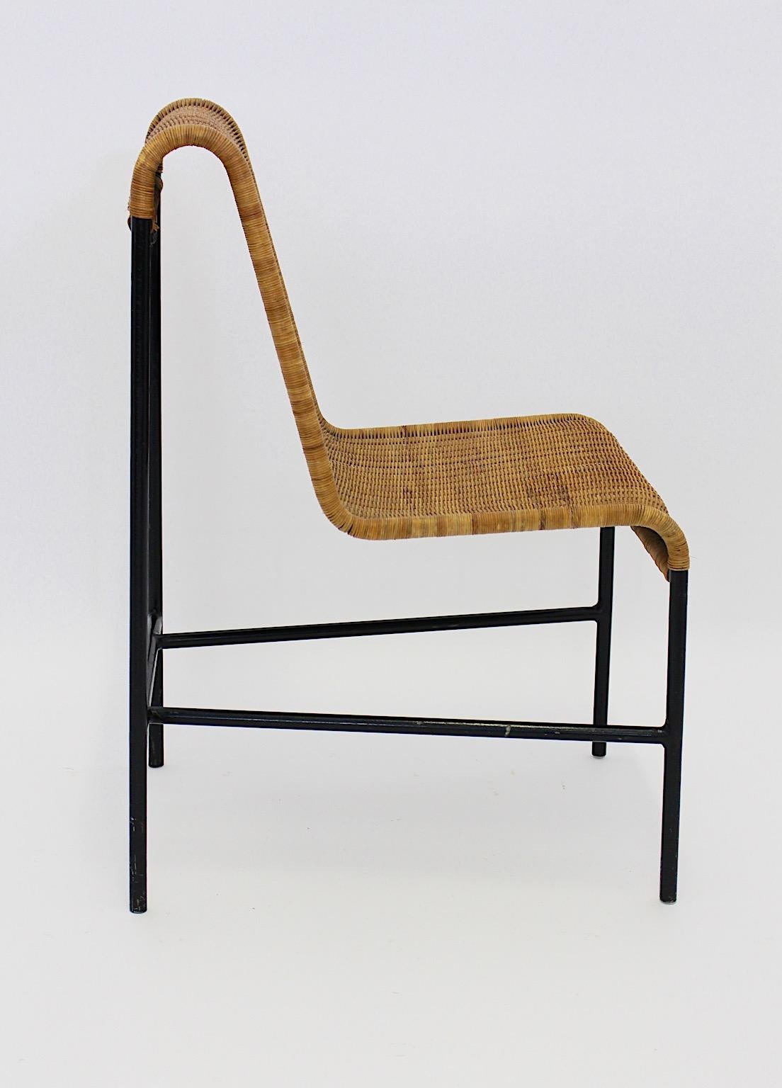 Organischer Moder Mid-Century Modern Vintage-Stuhl Harold Cohen Davis Pratt 1953 USA (Lackiert) im Angebot