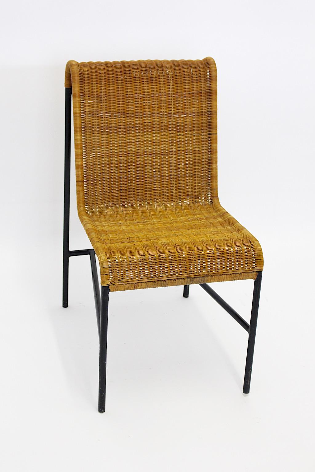 Organischer Moder Mid-Century Modern Vintage-Stuhl Harold Cohen Davis Pratt 1953 USA (Stahl) im Angebot