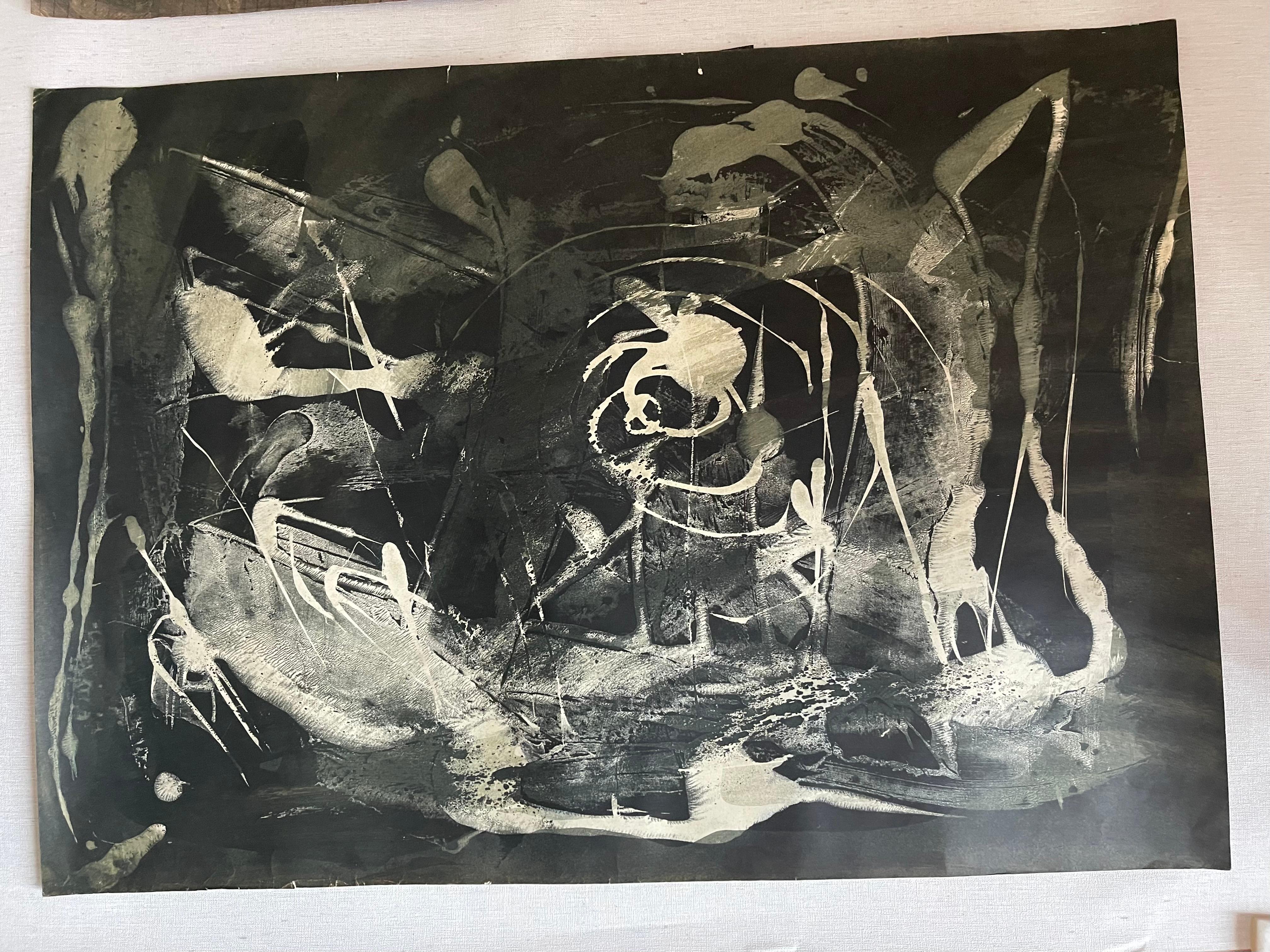 Abstrakte Kunst auf Papier, Gemälde der Organischen Moderne (Organische Moderne) im Angebot