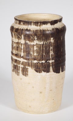 Organic Modern Abstract Graphic Vase, American Studio Art Pottery, 1972