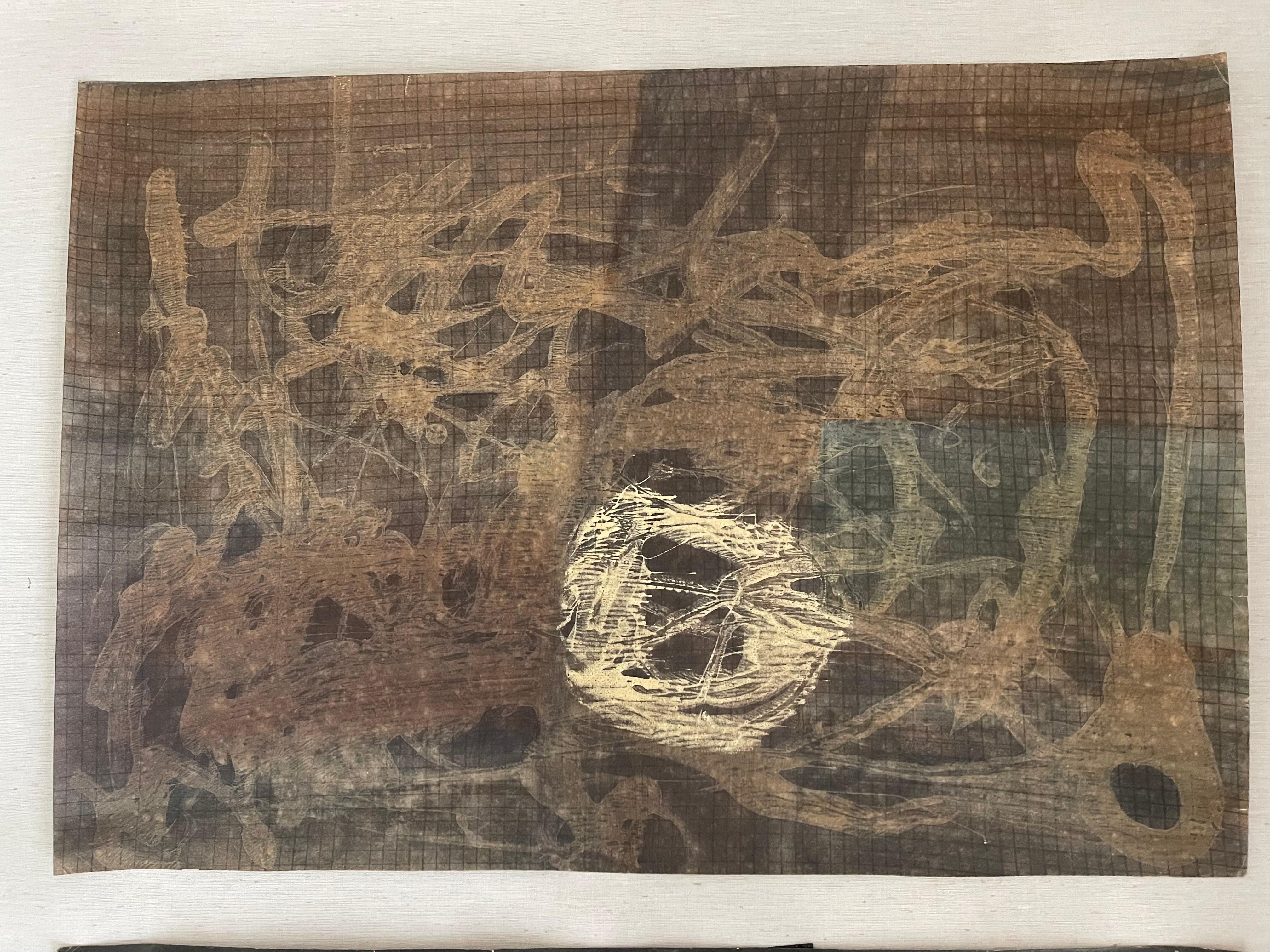 Organico moderno Moderno organico  Pittura astratta a tecnica mista in vendita
