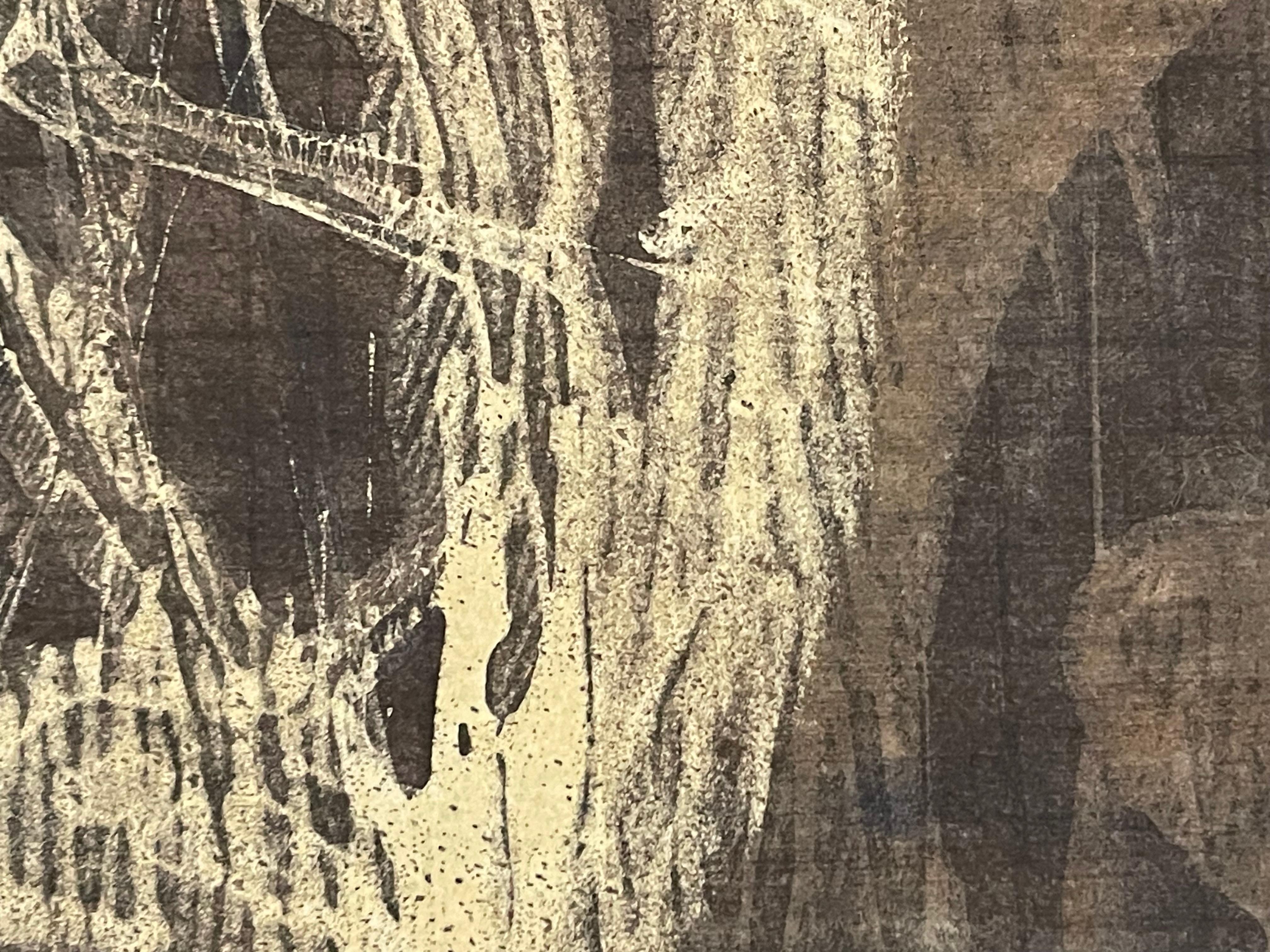 Carta Moderno organico  Pittura astratta a tecnica mista in vendita