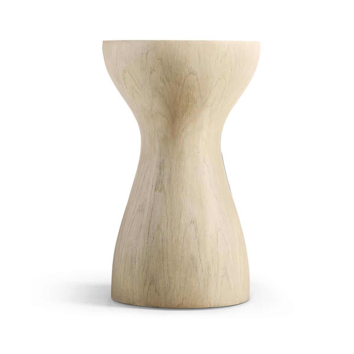 The Organic Modern Accent Table has a visually descriptive elegance all its own. Unending symmetry, remarkable simplicity and true down-to-earth balance come together in expertly crafted solid hardwoods and veneers finished in bleached oak. With a