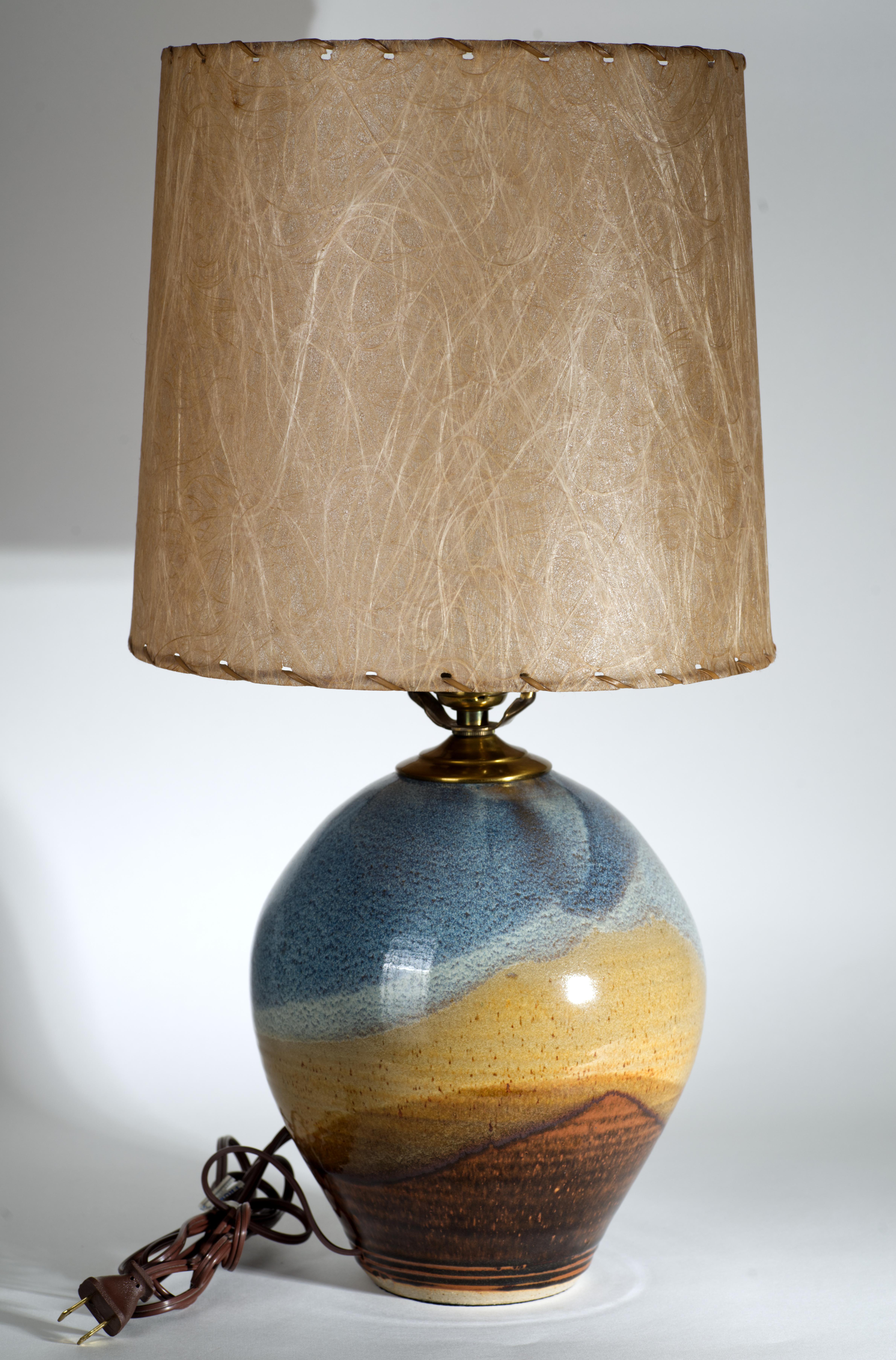 Organique Lampe de table d'appoint organique, American Art Studio Pottery en vente
