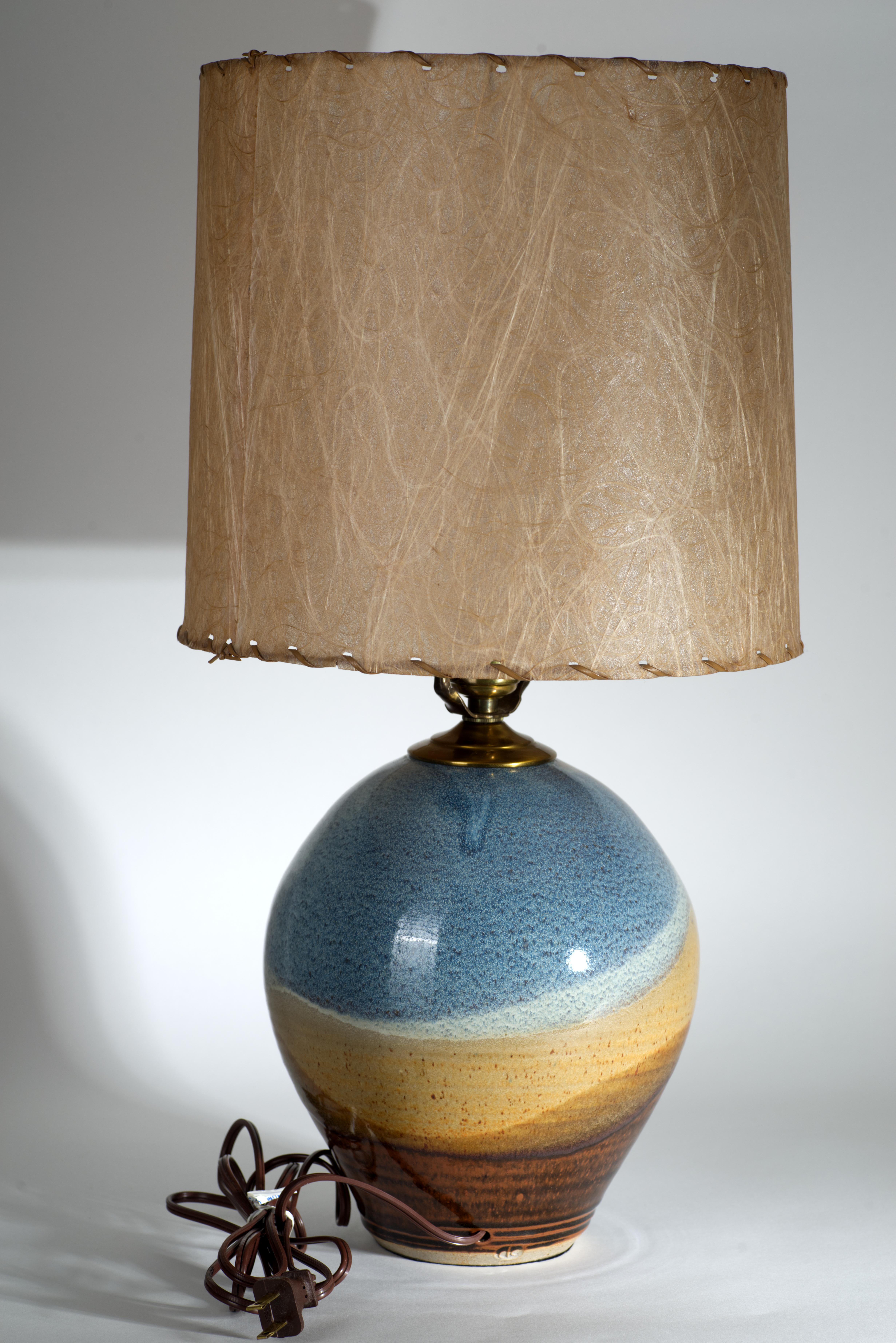 Américain Lampe de table d'appoint organique, American Art Studio Pottery en vente