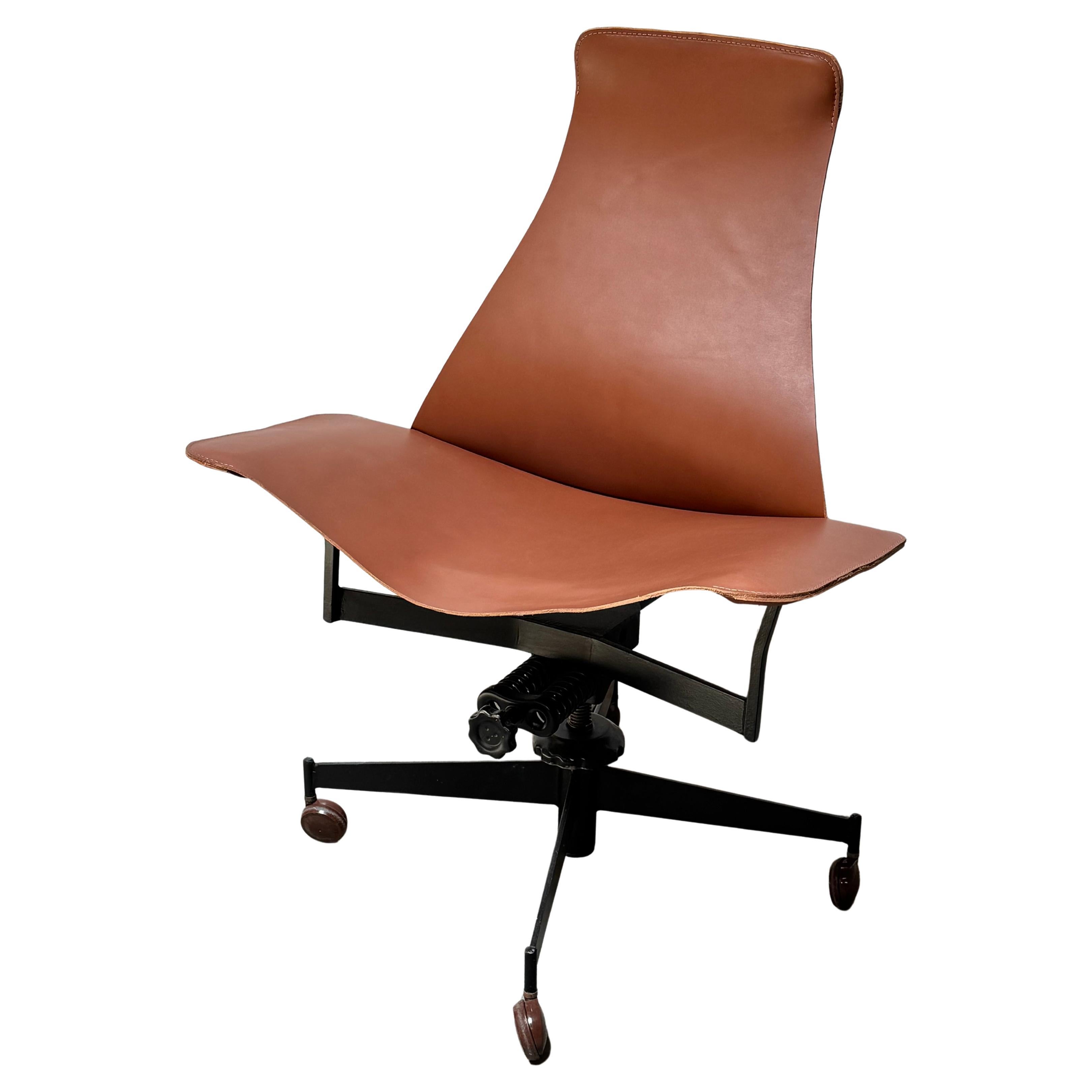 Organic Modern Adjustable Office / Home Sling Chair by William Katavolos in vendita