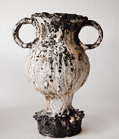 Organic Modern Amphora Vase II by April Johnston, Hand-Crafted Stoneware, USA