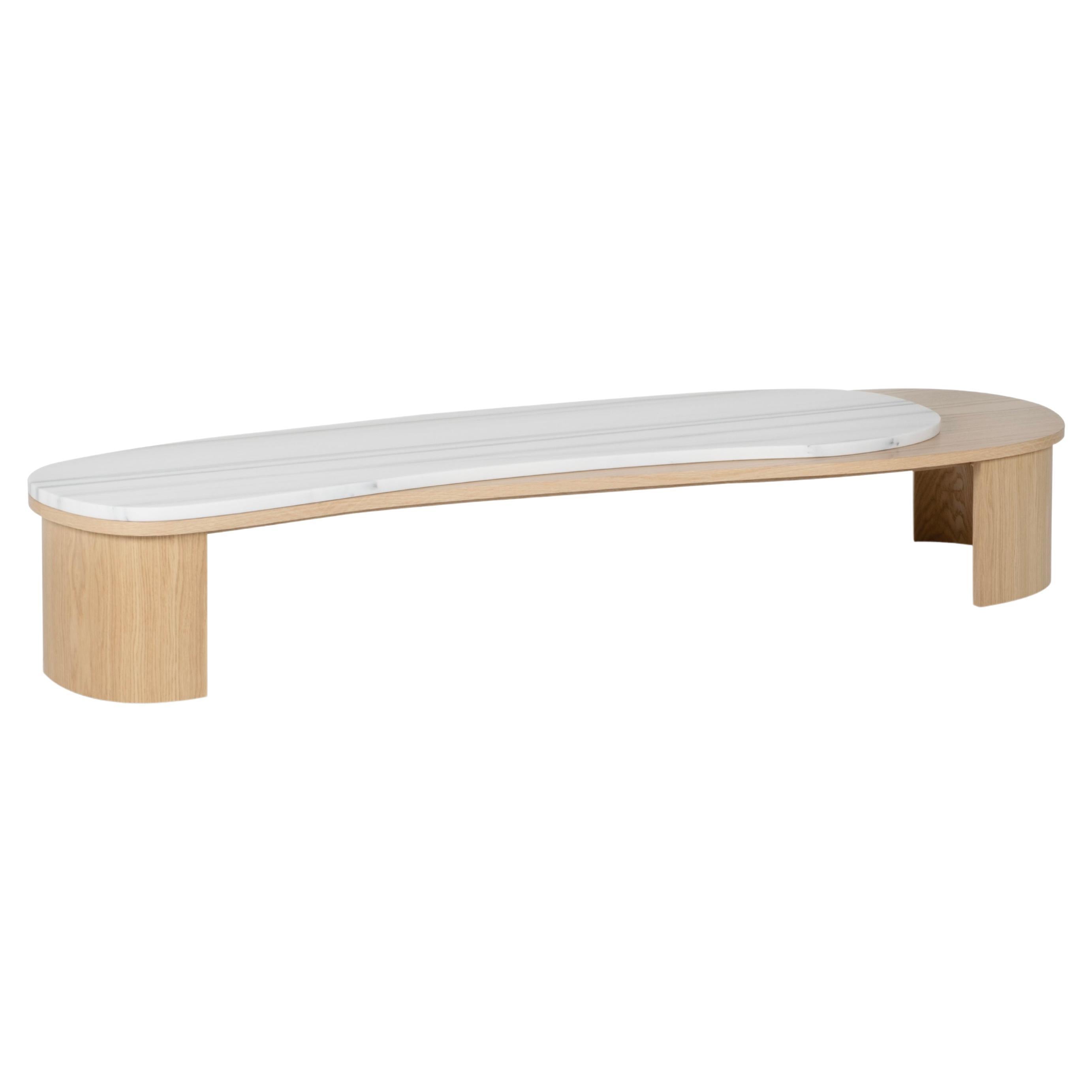 Mesa de centro orgánica moderna Armona, mármol Lasa, hecha a mano Portugal by Greenapple en venta