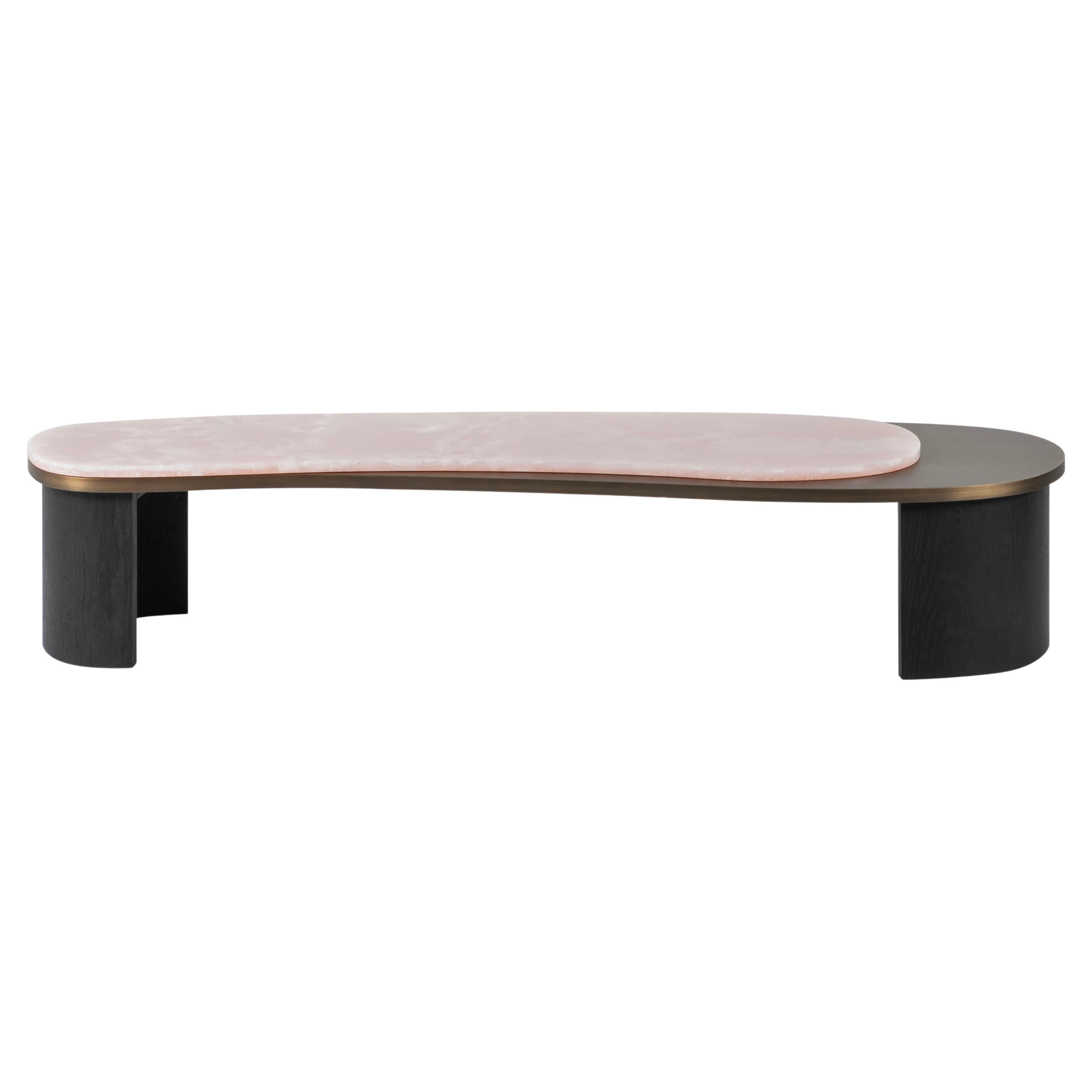 Organischer moderner Armona-Couchtisch, rosa Onyx, handgefertigt Portugal von Greenapple im Zustand „Neu“ im Angebot in Lisboa, PT