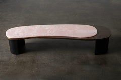 Modern Armona Stone Coffee Table, Pink Onyx, Handmade in Portugal by Greenapple