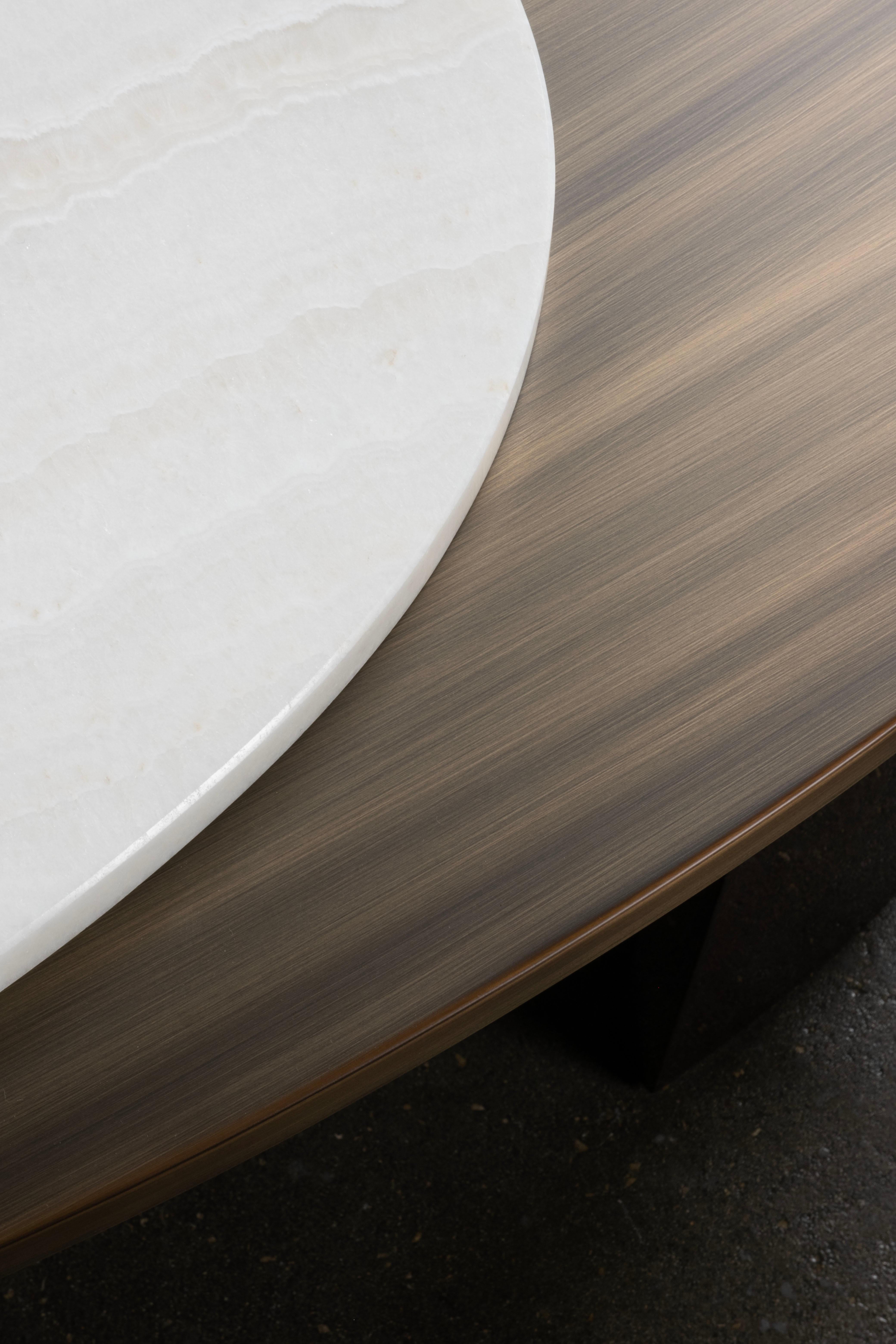Organic Modern Armona Coffee Table, White Onyx, Handmade Portugal by Greenapple For Sale 6