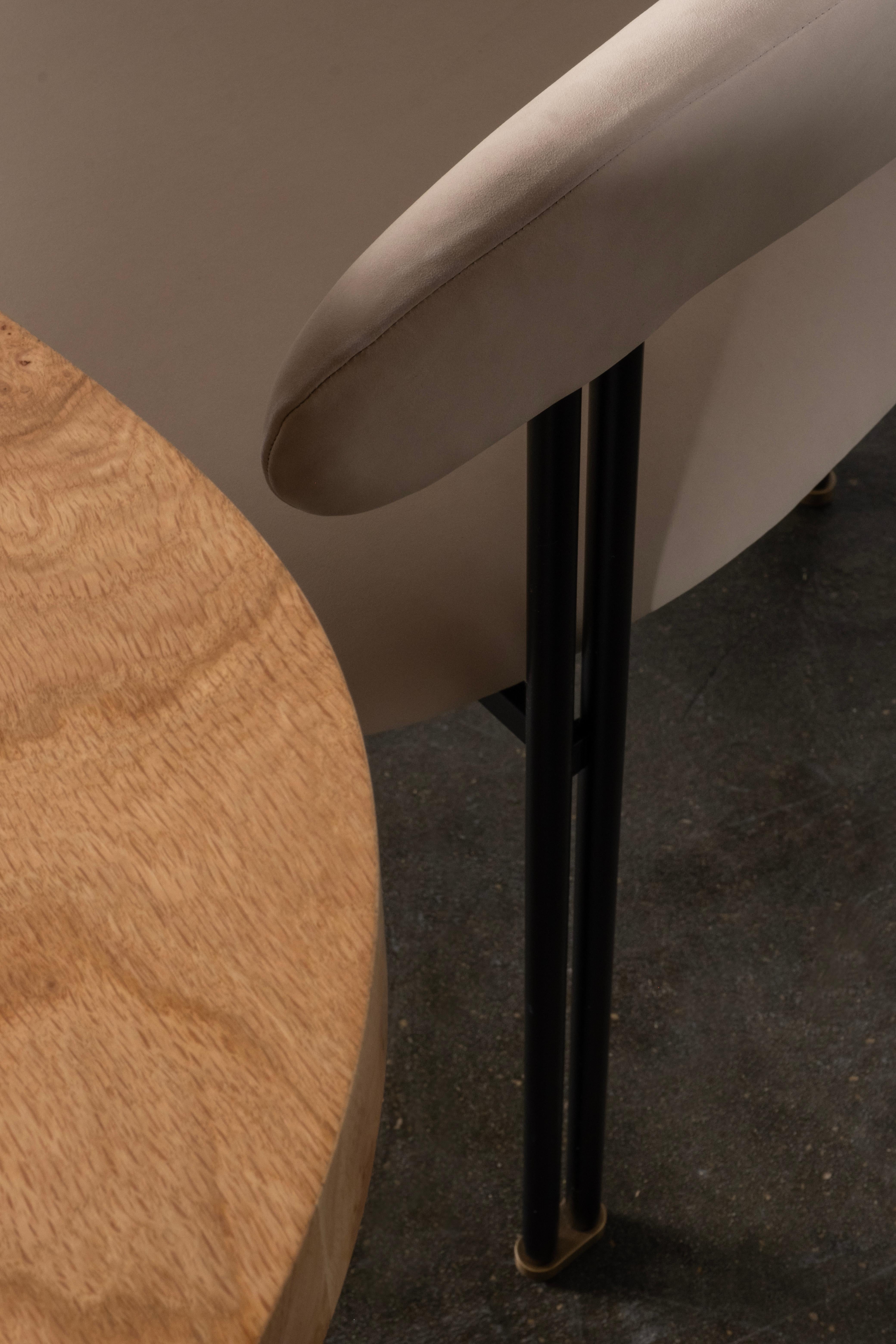 Organic Modern Armona Desk, Oak Root, Handmade in Portugal by Greenapple For Sale 4