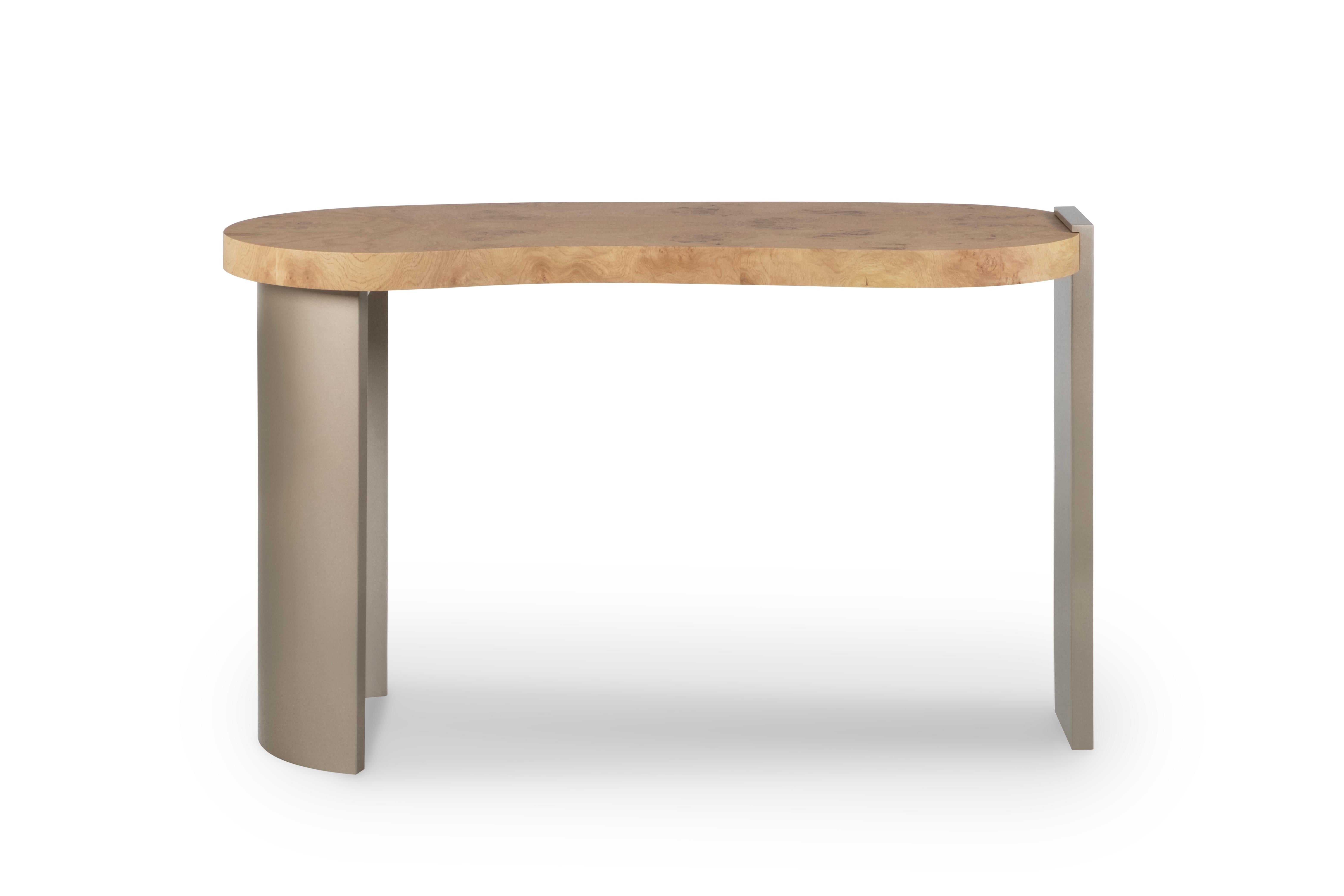 Hand-Crafted Organic Modern Armona Desk, Oak Root, Handmade in Portugal by Greenapple For Sale