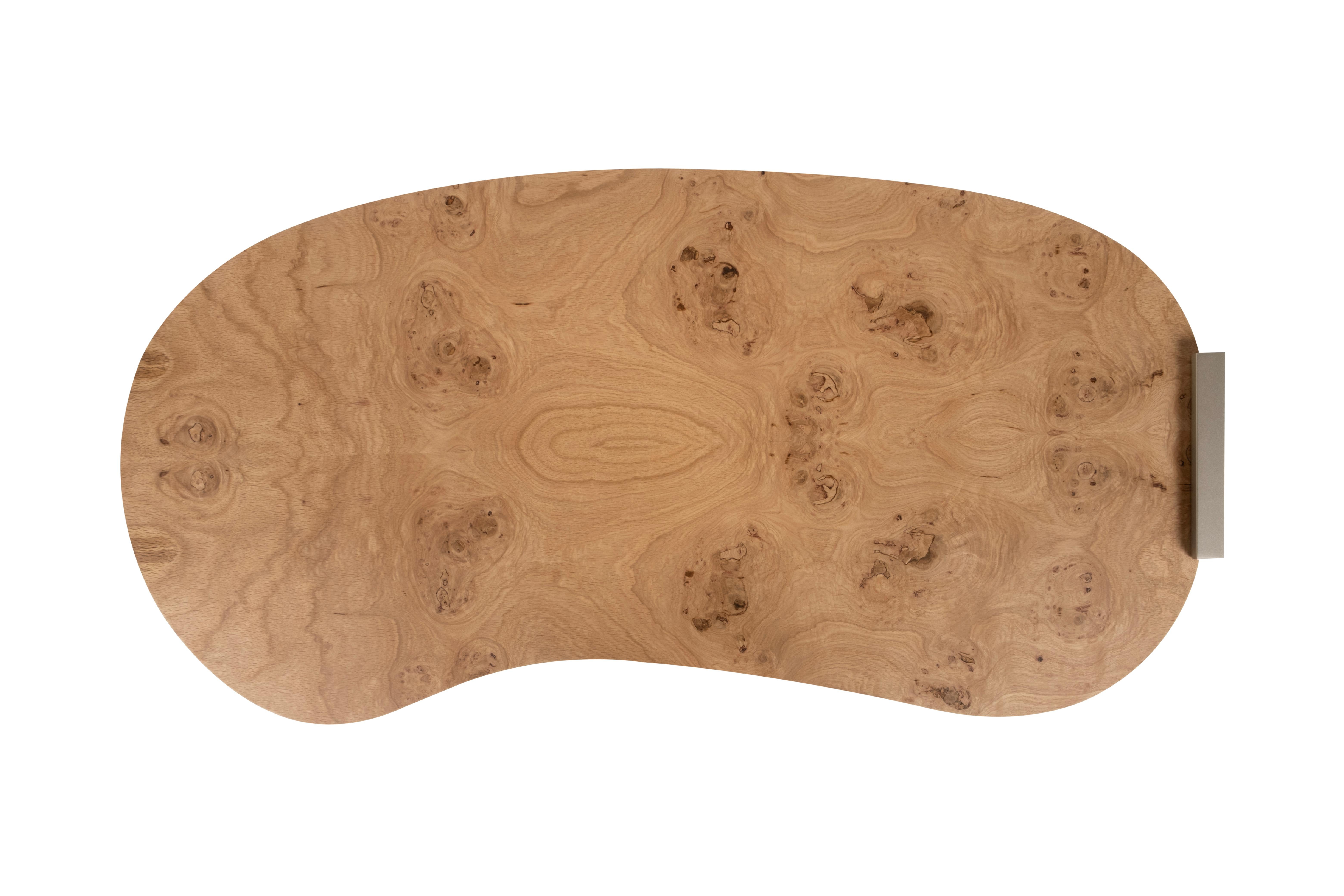 Hand-Crafted Organic Modern Armona Desk, Oak Root, Handmade in Portugal by Greenapple For Sale