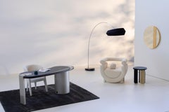 Organic Modern Armona Desk, Patagonia Granite, Oak, Handmade Portugal Greenapple