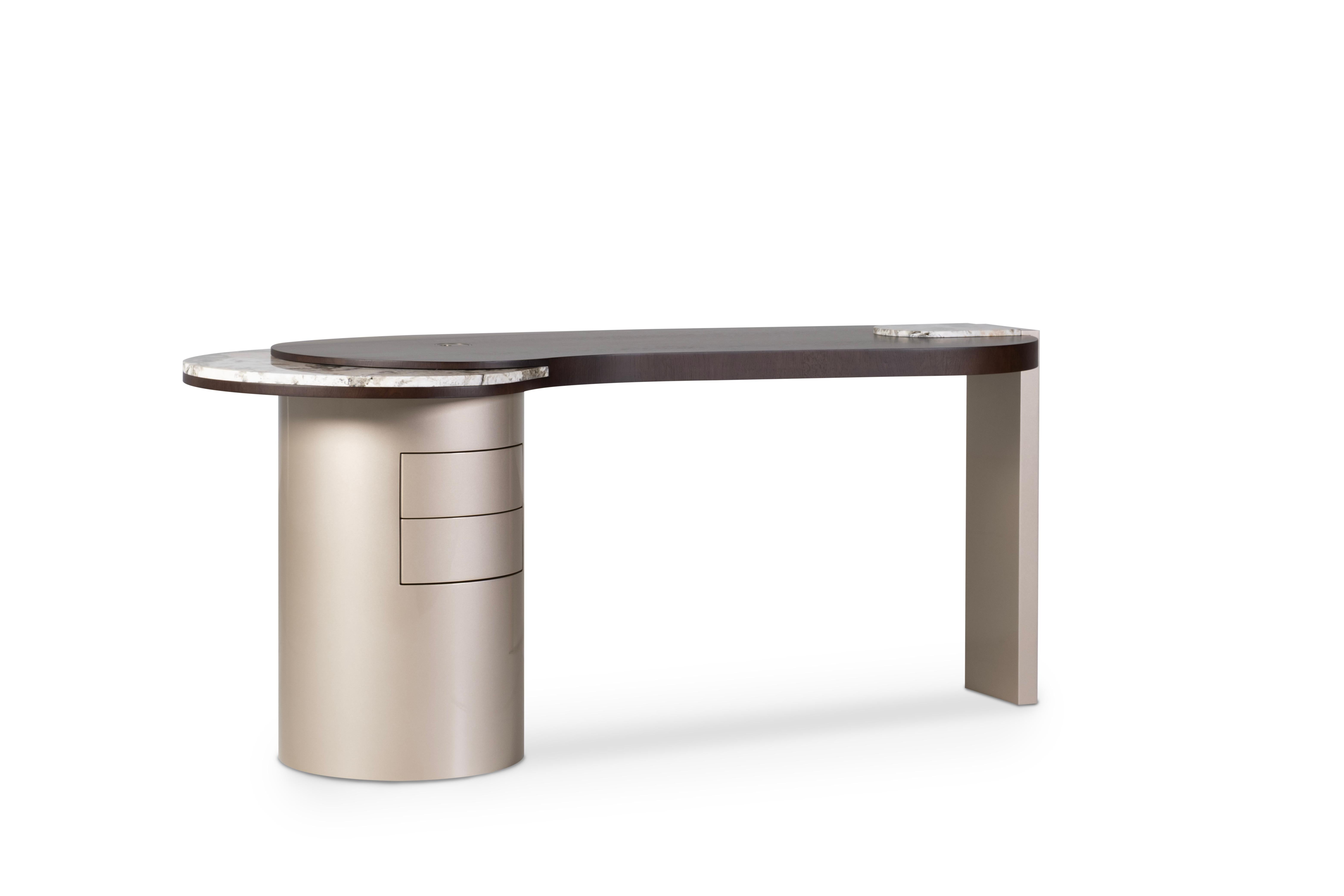 Portugais Bureau The Moderns Modernity, Granit de Patagonie, Oak, Handmade Portugal Greenapple en vente