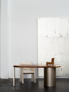 Organic Modern Armona Desk, Walnut, Onyx, Handmade in Portugal by Greenapple