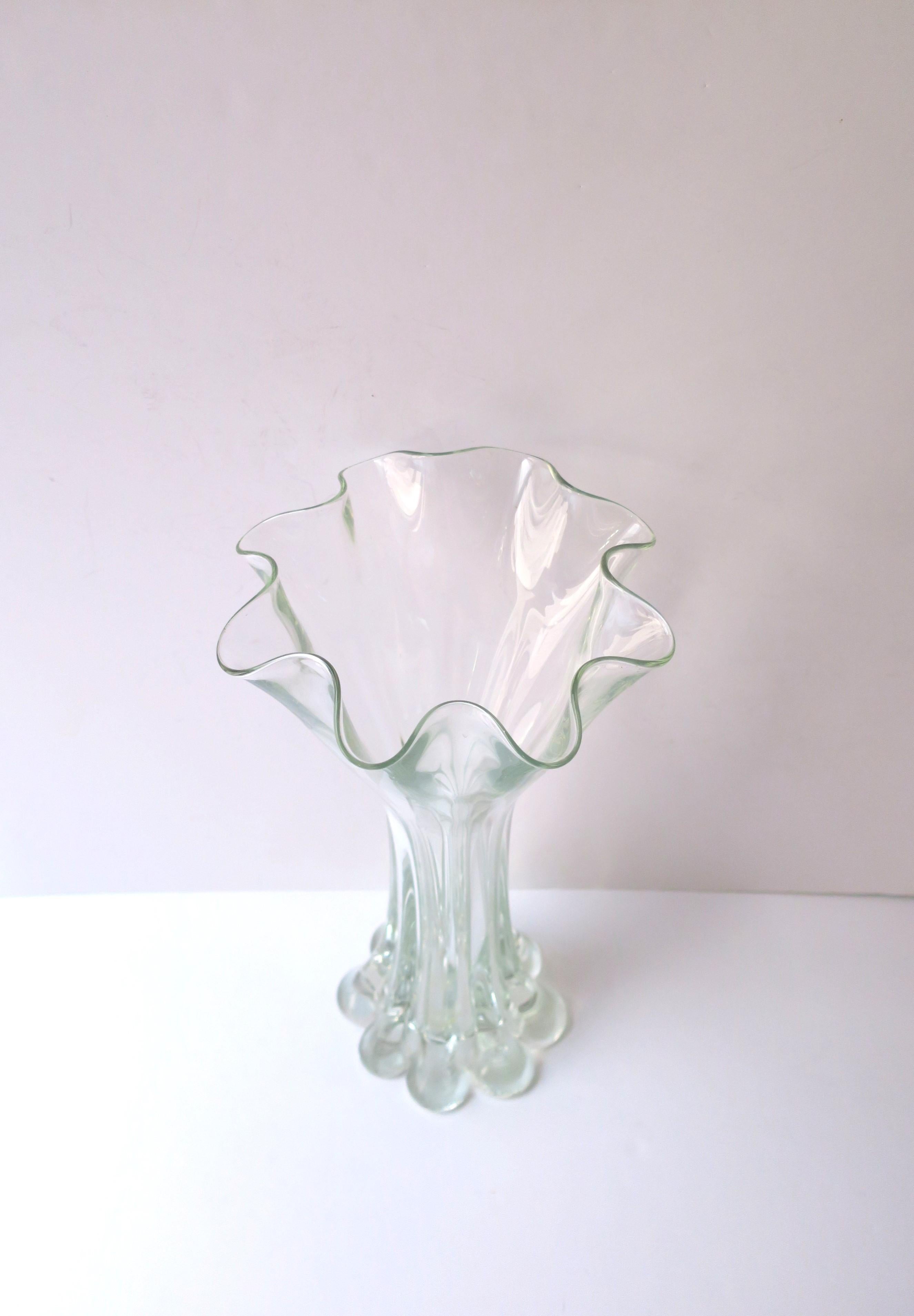 Scandinavian Organic Modern Art Glass Vase For Sale