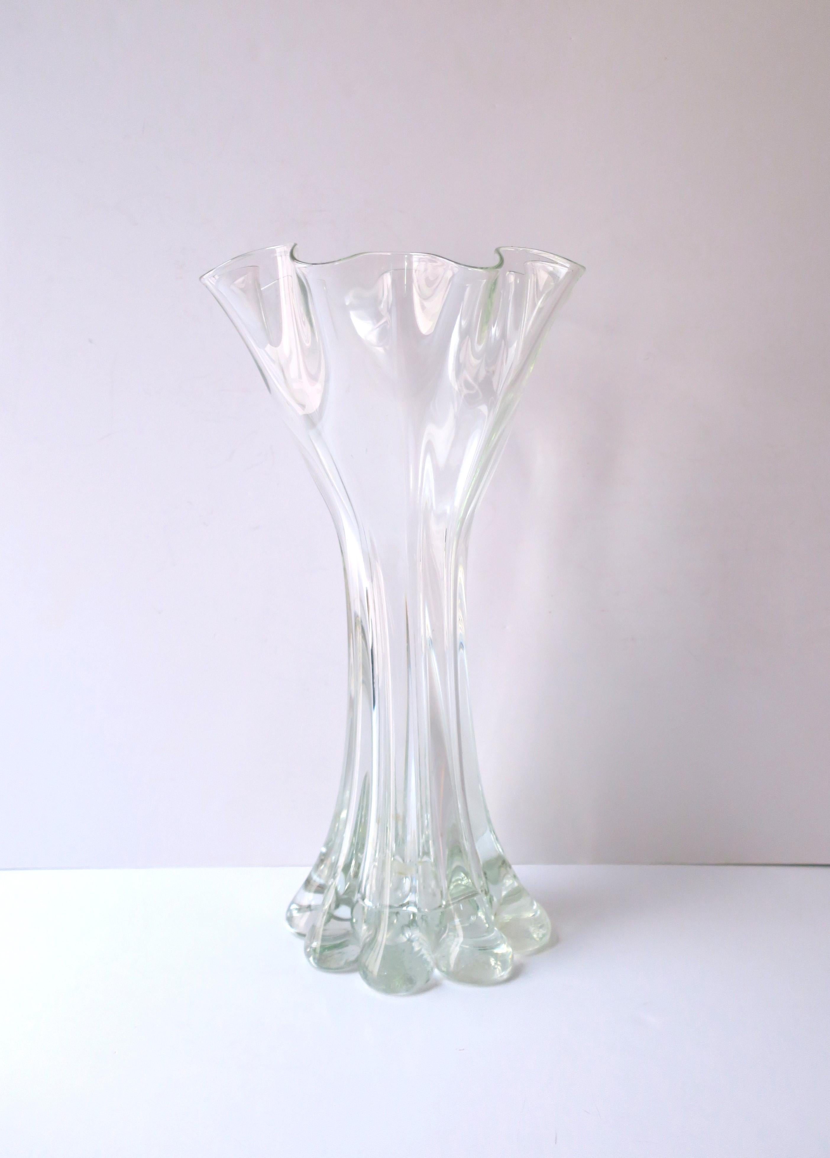 20th Century Organic Modern Art Glass Vase For Sale
