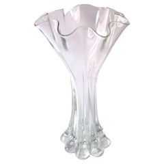 Vase en verre d'art moderne organique