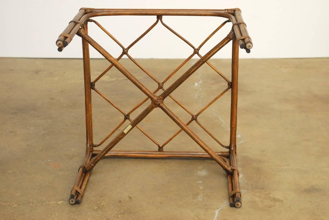 Organic Modern Bamboo Rattan Coffee Table by Brown Jordan 1