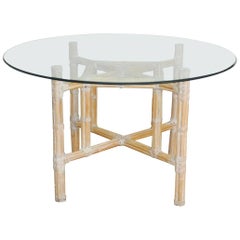 Organic Modern Bamboo Rattan Dining Table by McGuire