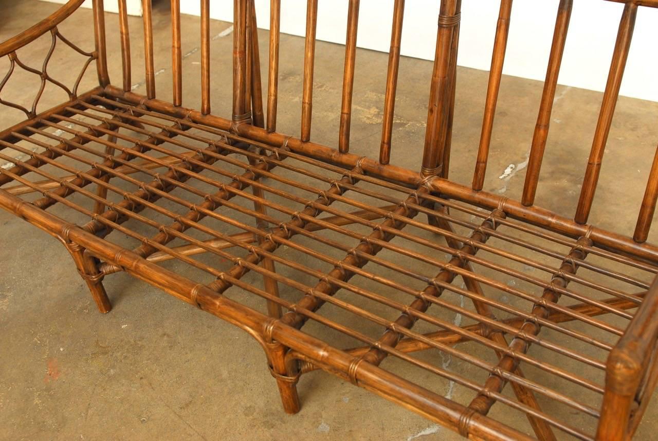 Organic Modern Bamboo Rattan Sofa by Brown Jordan 2