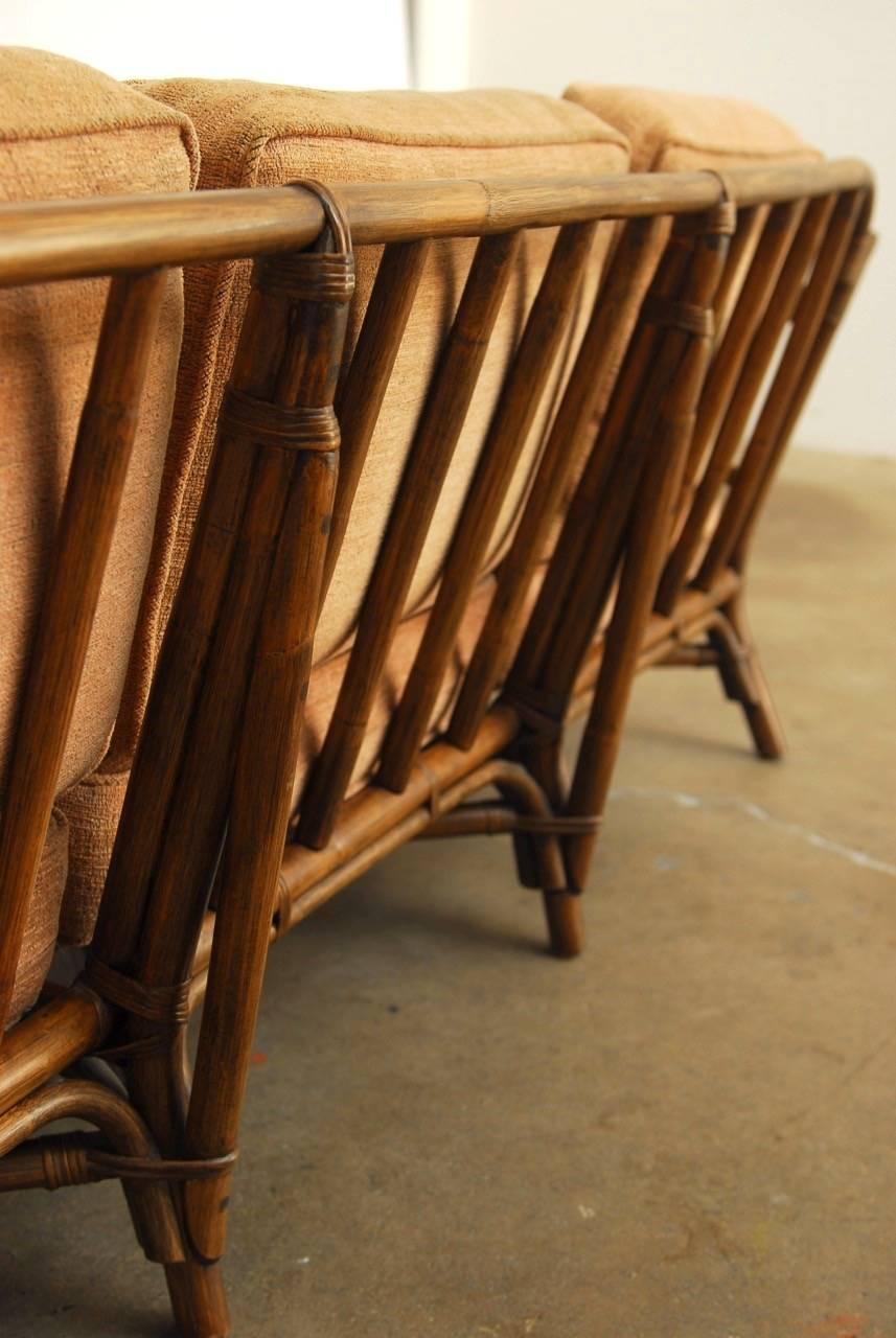 Organic Modern Bamboo Rattan Sofa by Brown Jordan 5